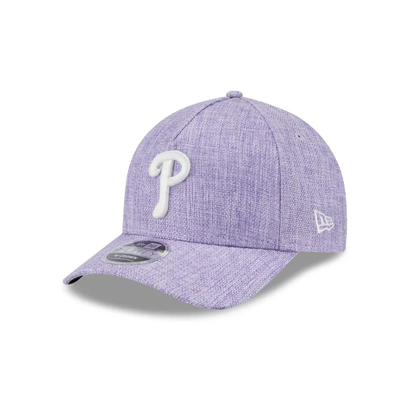 Philadelphia Phillies Cotton Weave Purple 9FORTY M-Crown A-Frame Snapback Hat sold by New Era