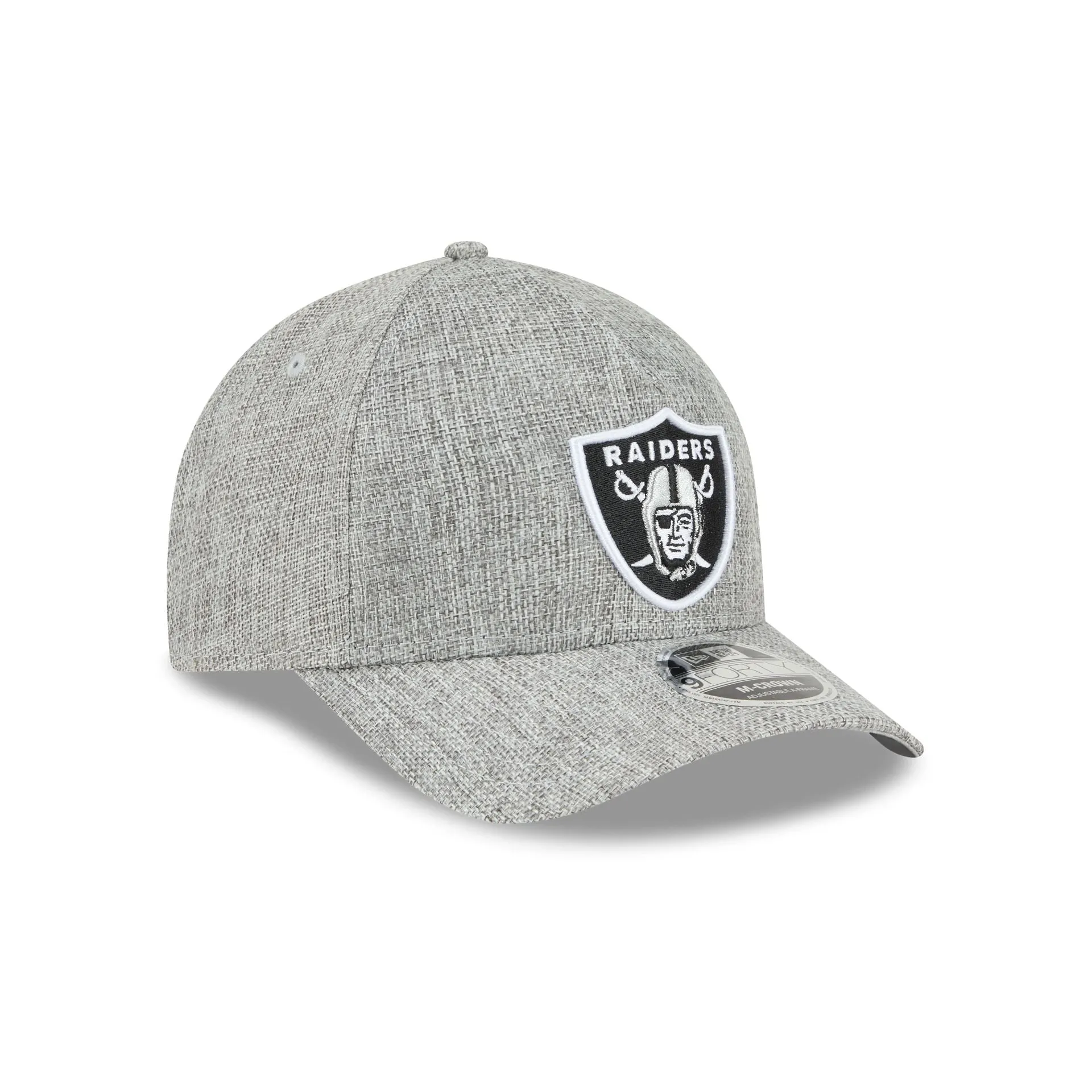 Las Vegas Raiders Cotton Weave Gray 9FORTY M-Crown A-Frame Snapback Hat sold by New Era product image thumbnail 3