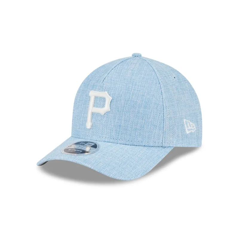 Pittsburgh Pirates Cotton Weaver Blue 9FORTY M-Crown A-Frame Snapback Hat sold by New Era