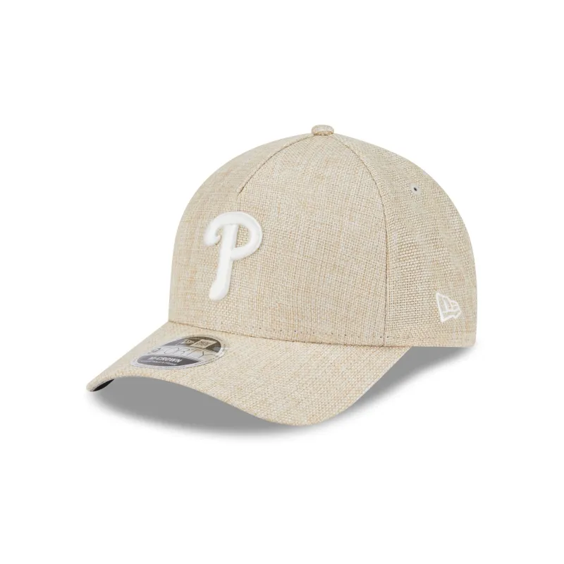 Philadelphia Phillies Cotton Weave Stone 9FORTY M-Crown A-Frame Snapback Hat sold by New Era