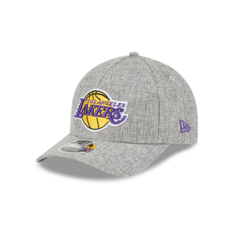 Los Angeles Lakers Cotton Weave Gray 9FORTY M-Crown A-Frame Snapback Hat sold by New Era