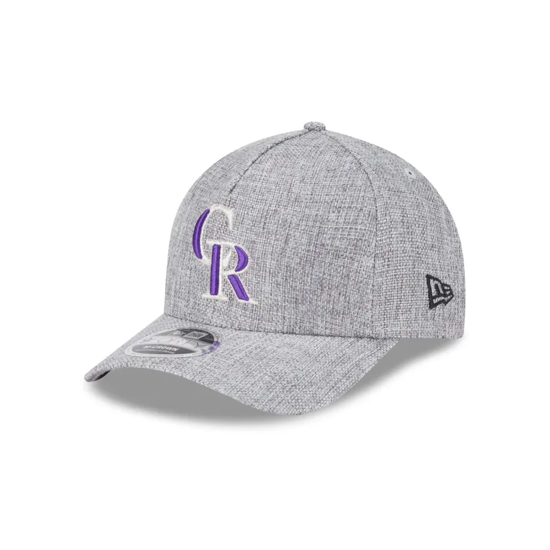 Colorado Rockies Cotton Weave Gray 9FORTY M-Crown A-Frame Snapback Hat sold by New Era