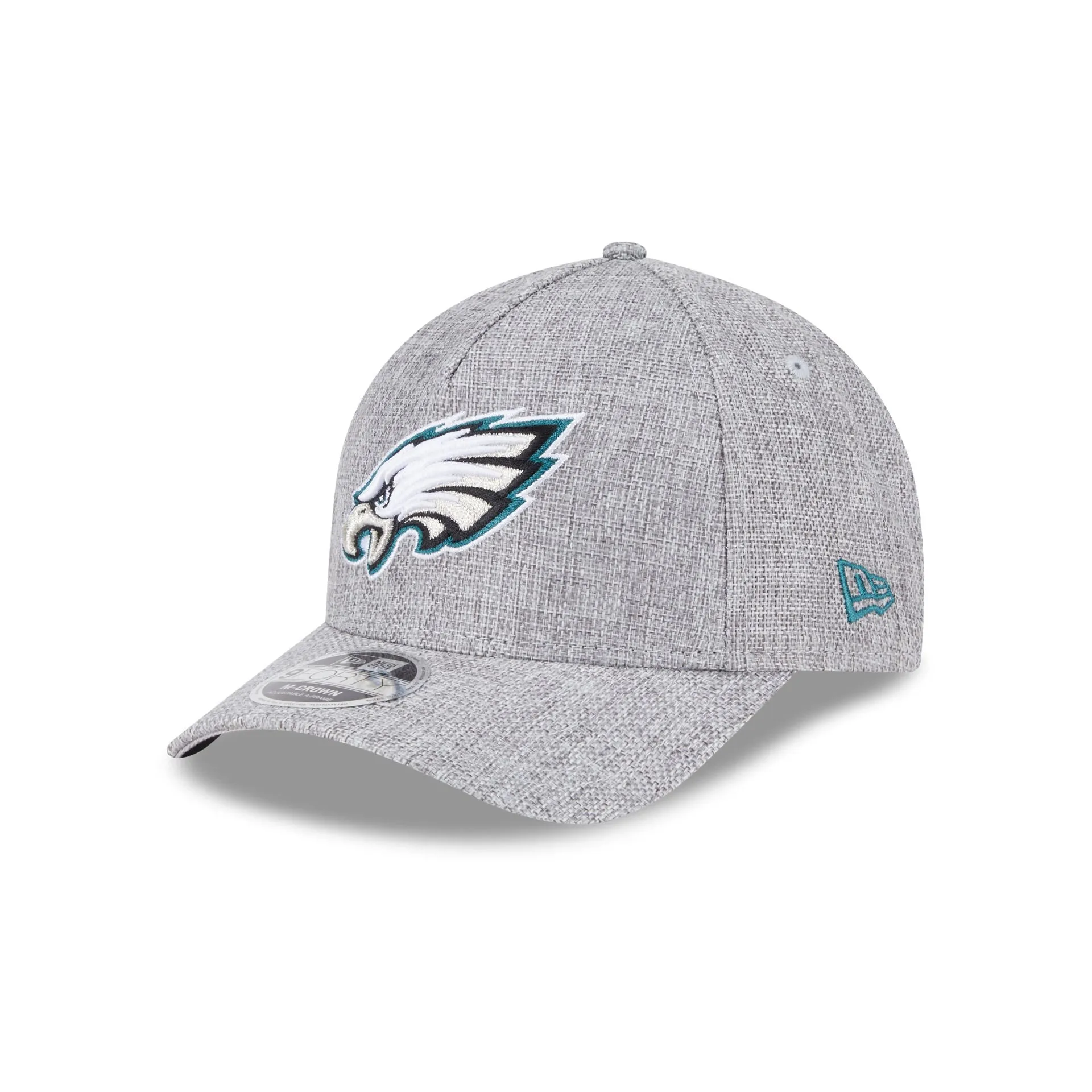 Philadelphia Eagles Cotton Weave Gray 9FORTY M-Crown A-Frame Snapback Hat sold by New Era