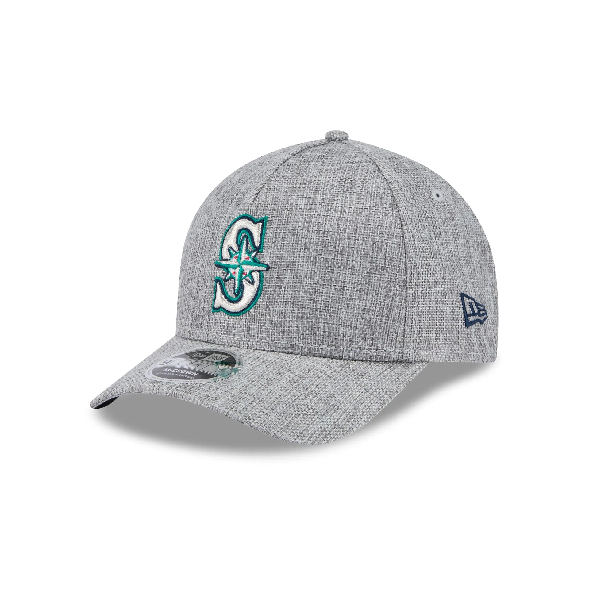 Seattle Mariners Cotton Weave Gray 9FORTY M-Crown A-Frame Snapback Hat sold by New Era