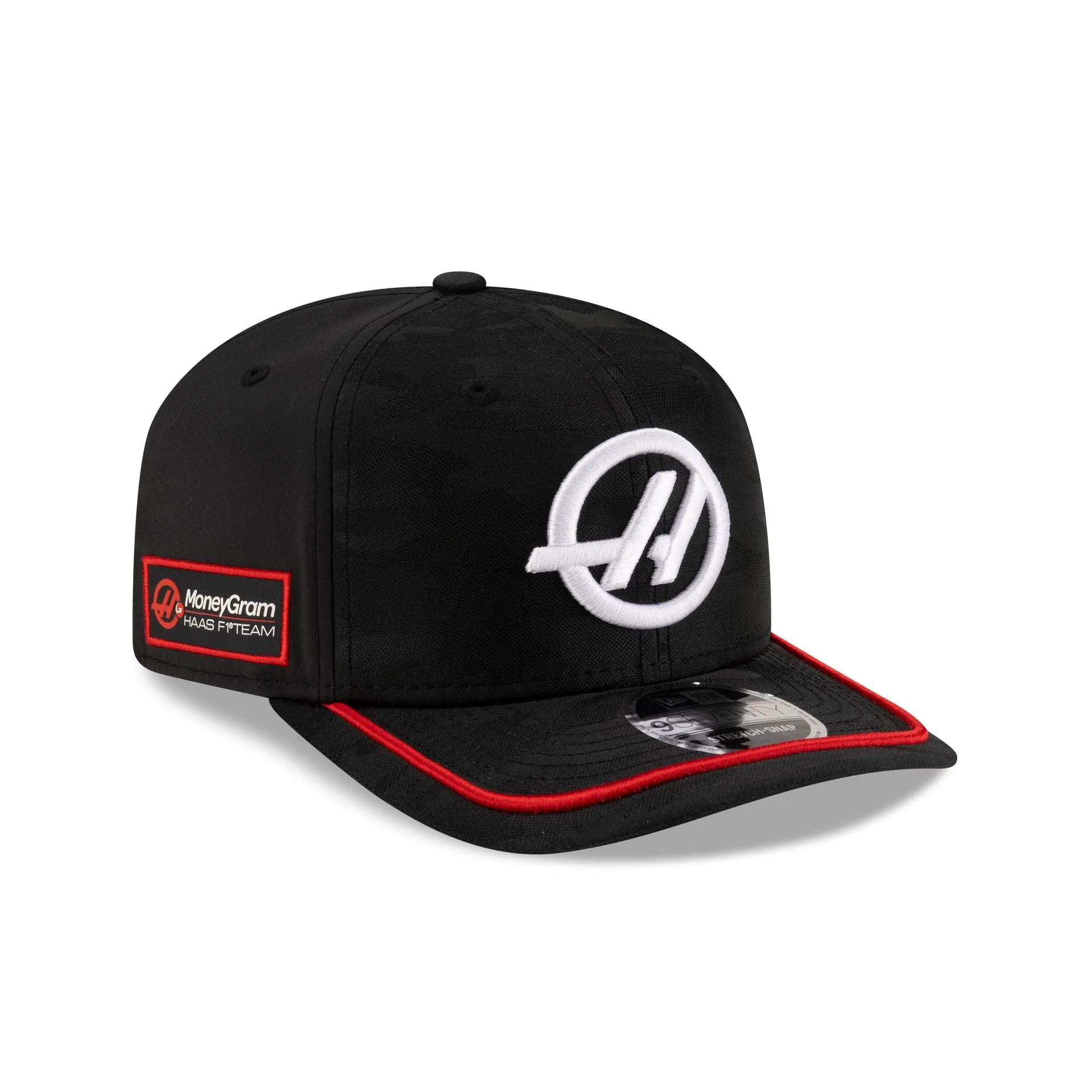 MoneyGram Haas F1 Team Black Camo 9SEVENTY Stretch-Snap Hat sold by New Era