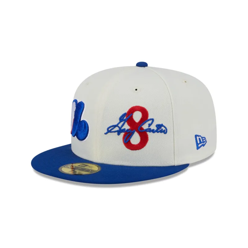 Montreal Expos Gary Carter Chrome White 59FIFTY Fitted Hat sold by New Era