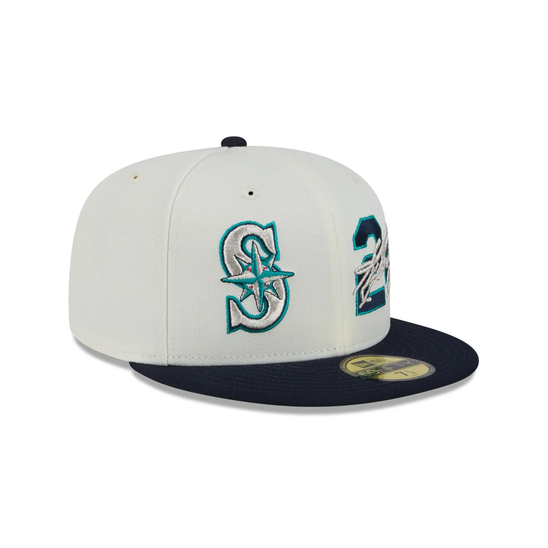Seattle Mariners Ken Griffey Jr. Chrome White 59FIFTY Fitted Hat sold by New Era product image thumbnail 3