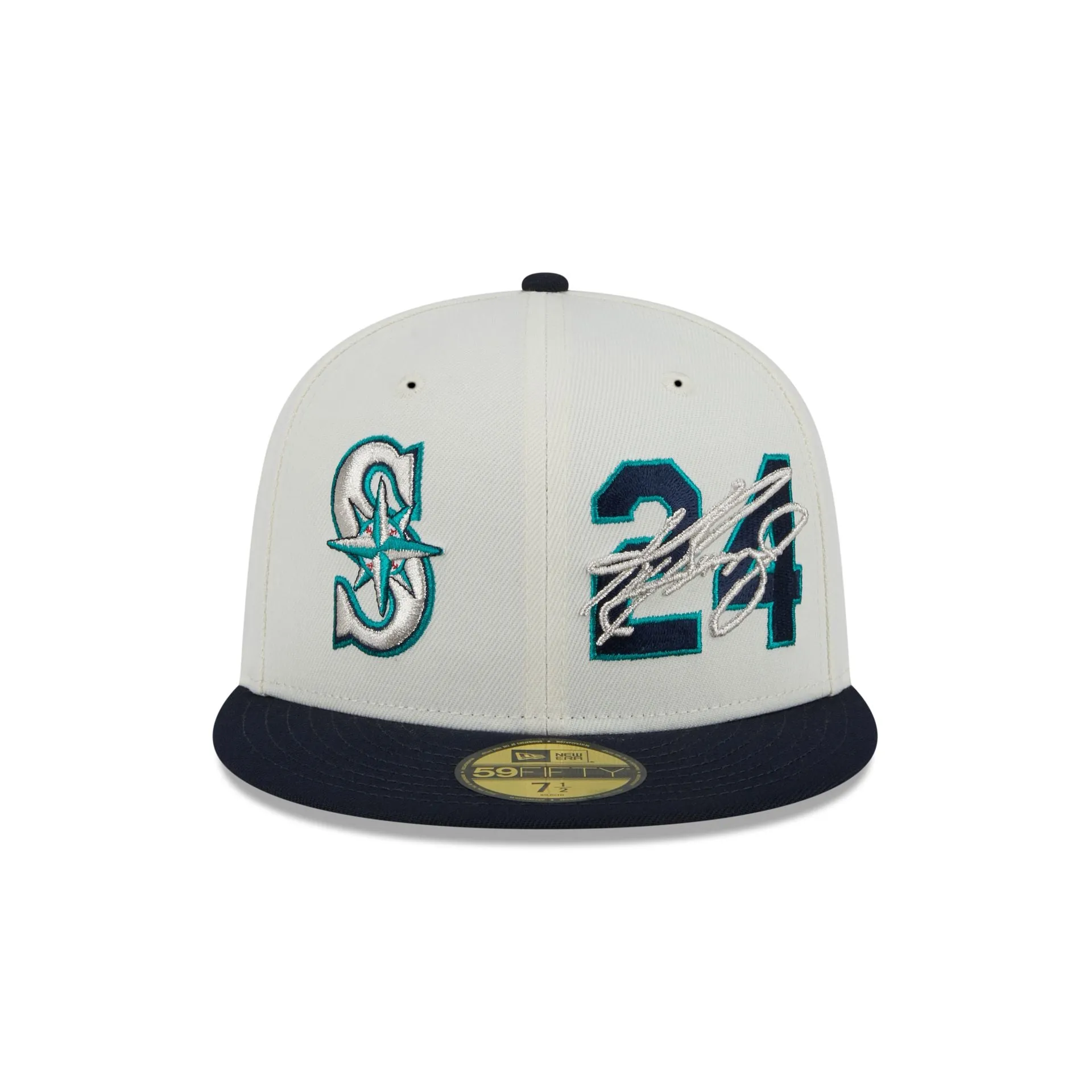 Seattle Mariners Ken Griffey Jr. Chrome White 59FIFTY Fitted Hat sold by New Era product image thumbnail 2