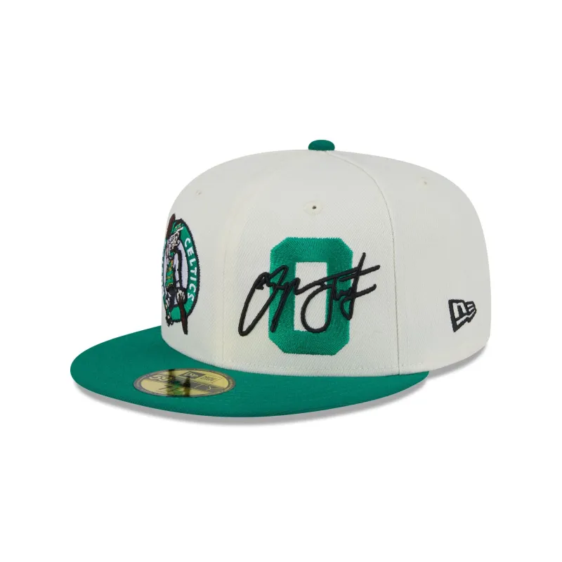 Boston Celtics Jayson Tatum Chrome White 59FIFTY Fitted Hat sold by New Era