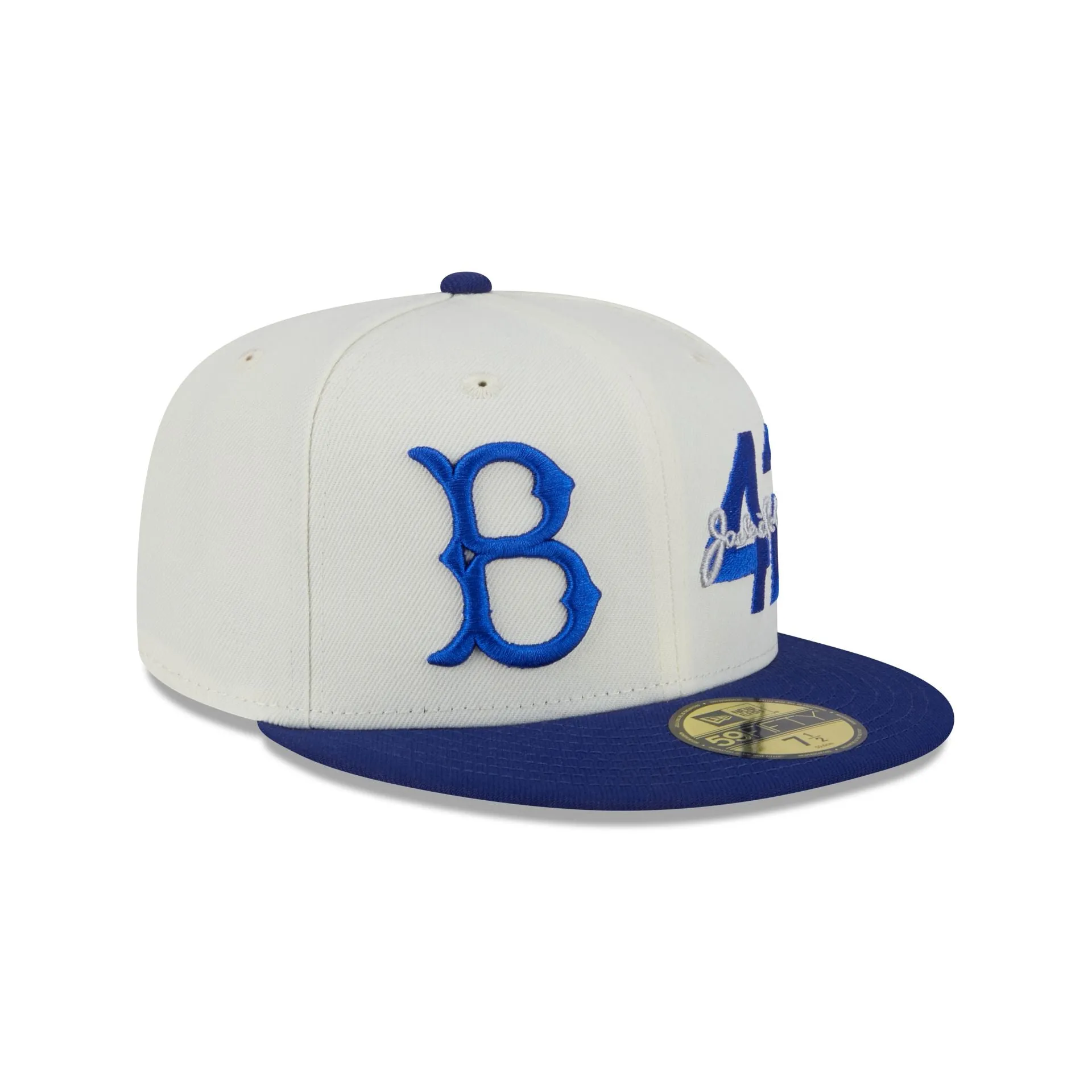 Brooklyn Dodgers Jackie Robinson Chrome White 59FIFTY Fitted Hat sold by New Era product image thumbnail 3