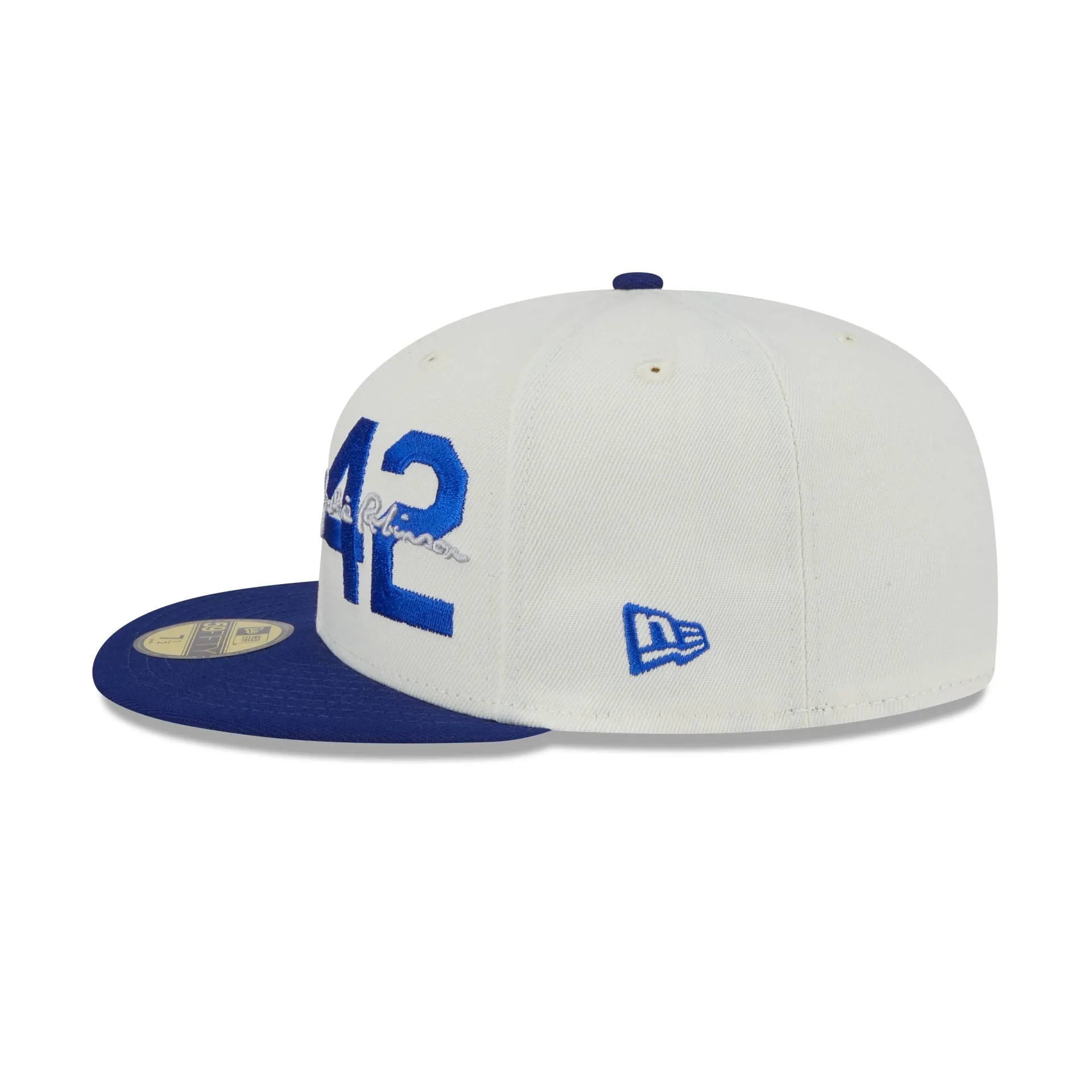 Brooklyn Dodgers Jackie Robinson Chrome White 59FIFTY Fitted Hat sold by New Era product image thumbnail 4