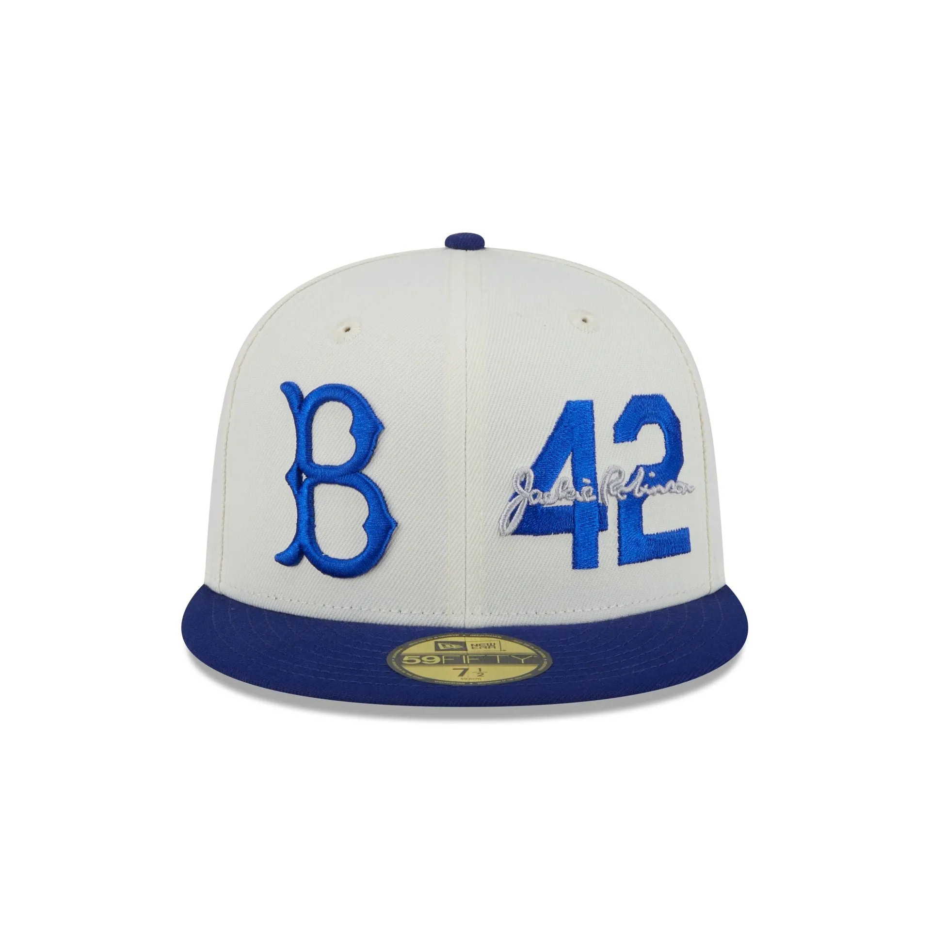 Brooklyn Dodgers Jackie Robinson Chrome White 59FIFTY Fitted Hat sold by New Era product image thumbnail 2