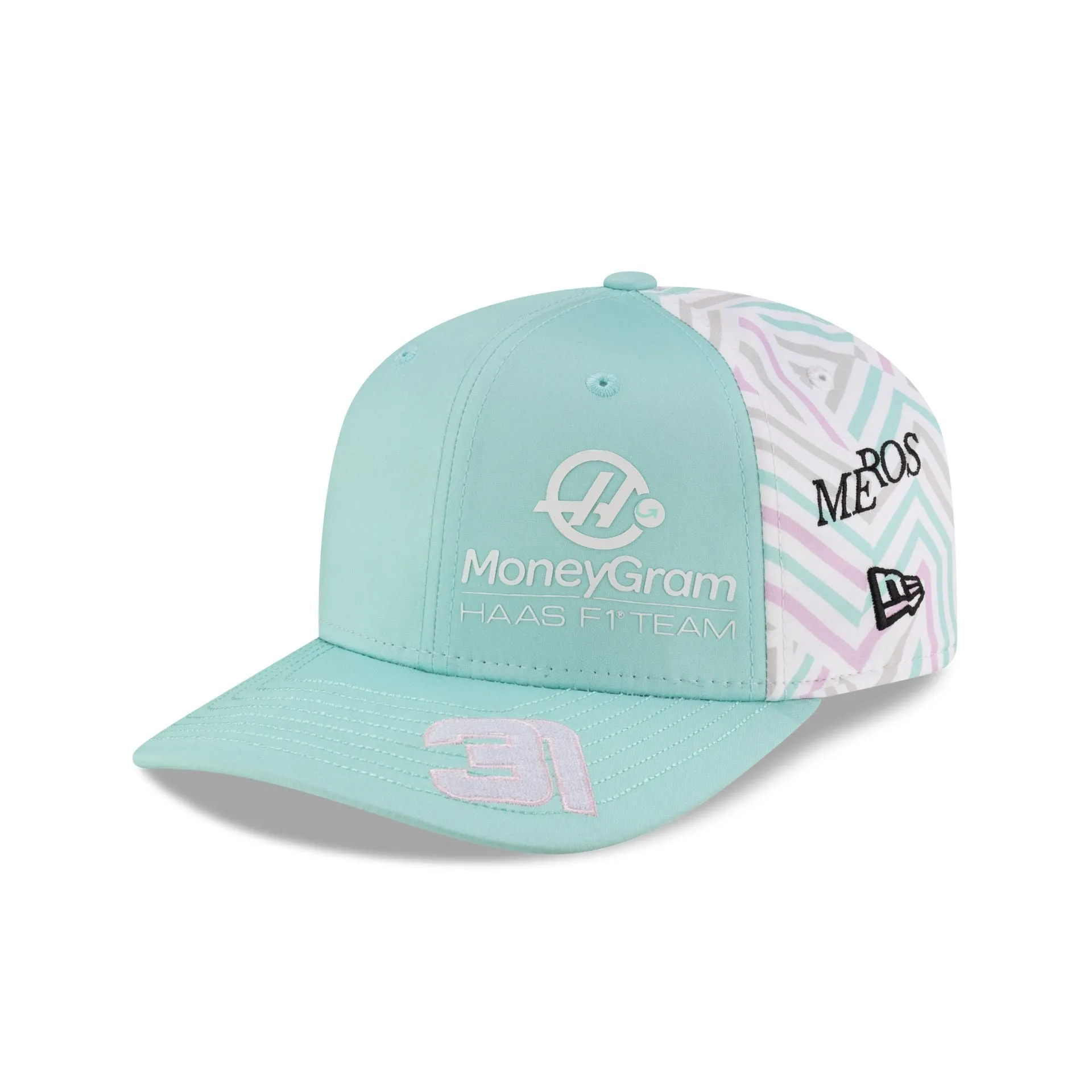 2025 Miami Race Special MoneyGram Haas F1 Team Esteban Ocon 9SEVENTY Stretch-Snap Hat sold by New Era