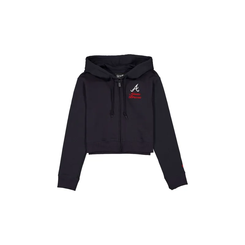 Atlanta Braves Game Day Cropped Women's Zipper Hoodie sold by New Era