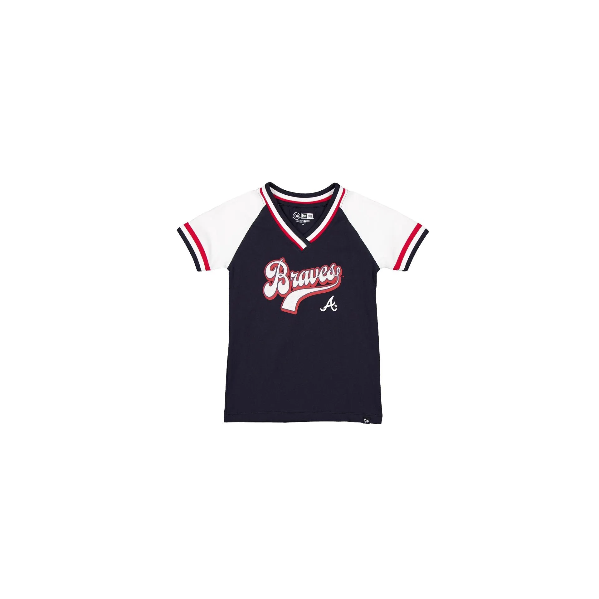 Atlanta Braves Girls Baseball T-Shirt sold by New Era