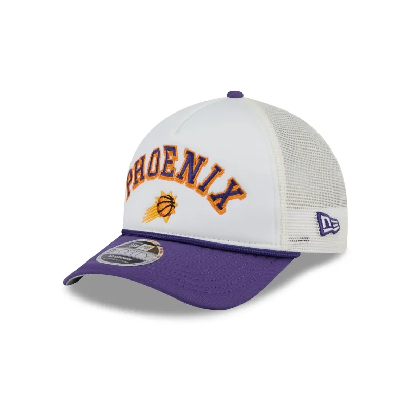 Phoenix Suns Chrome Arch 9FORTY M-Crown A-Frame Trucker Hat sold by New Era