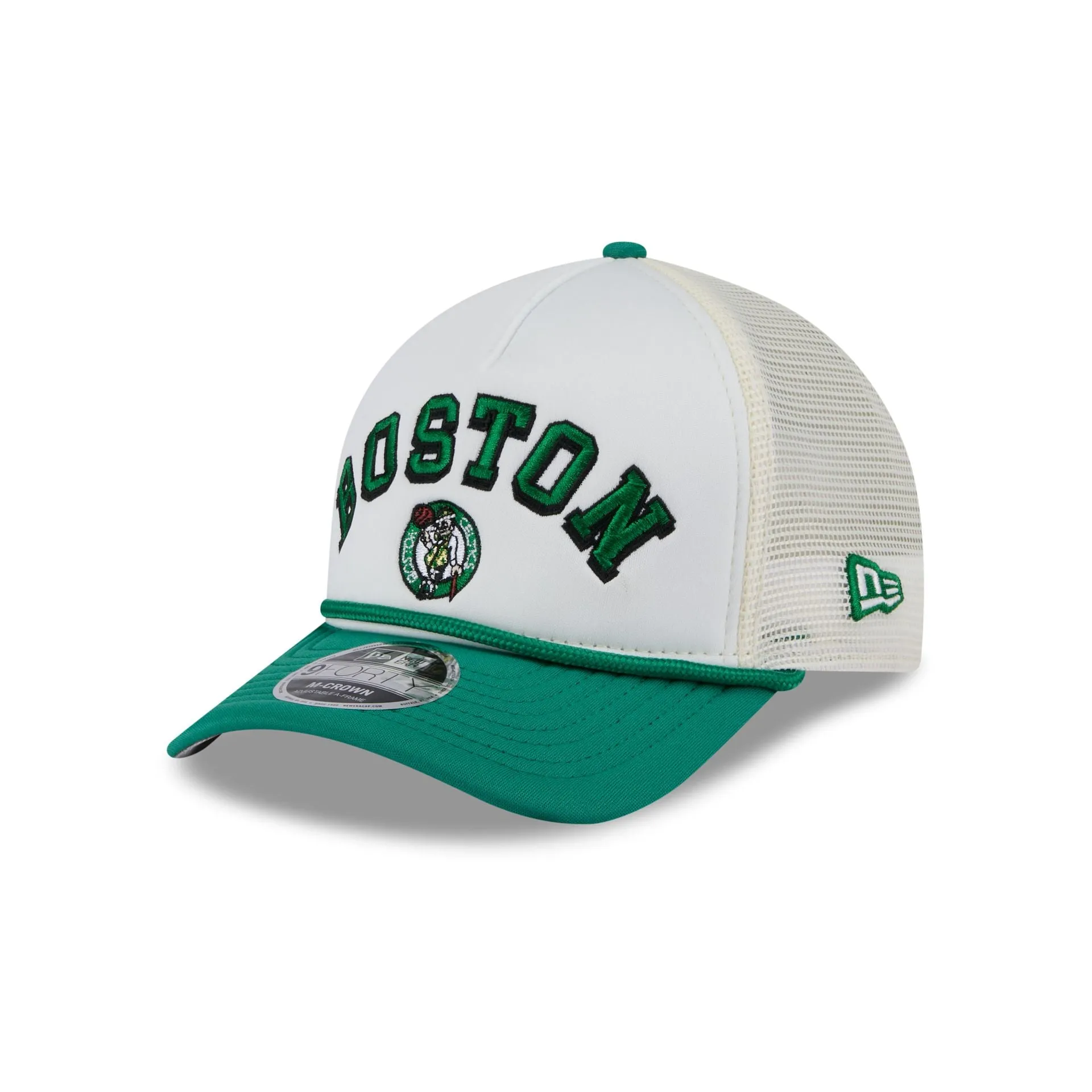 Boston Celtics Chrome Arch 9FORTY M-Crown A-Frame Trucker Hat sold by New Era