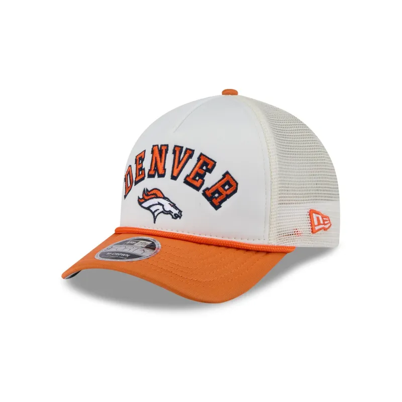 Denver Broncos Chrome Arch 9FORTY M-Crown A-Frame Trucker Hat sold by New Era