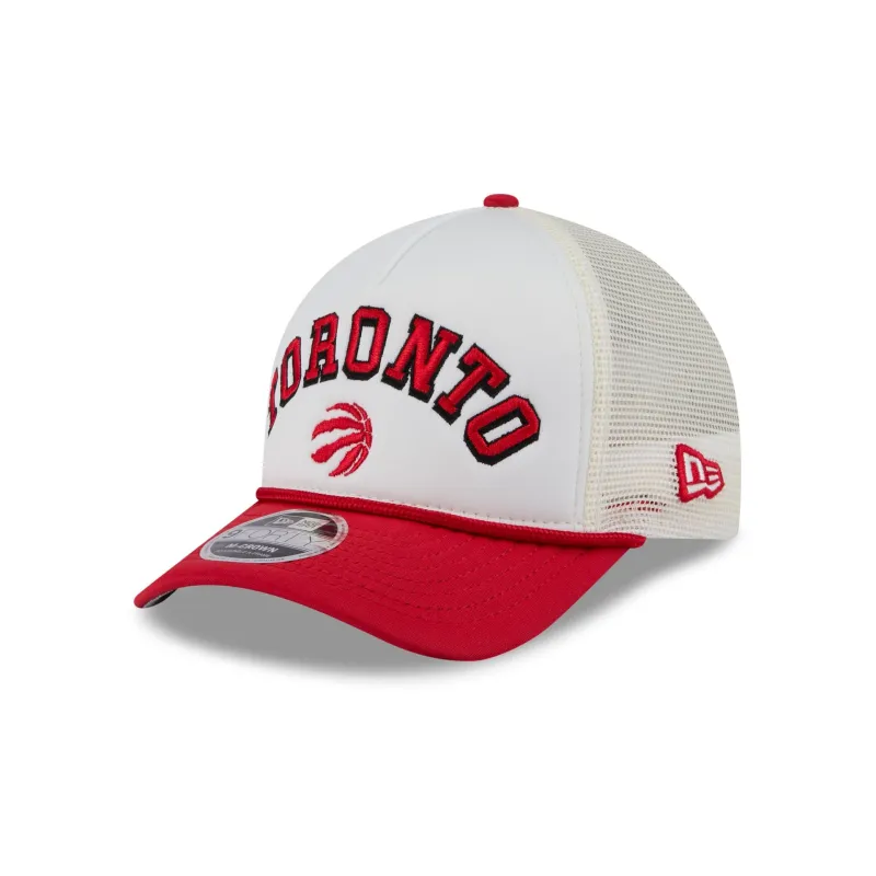 Toronto Raptors Chrome Arch 9FORTY M-Crown A-Frame Trucker Hat sold by New Era