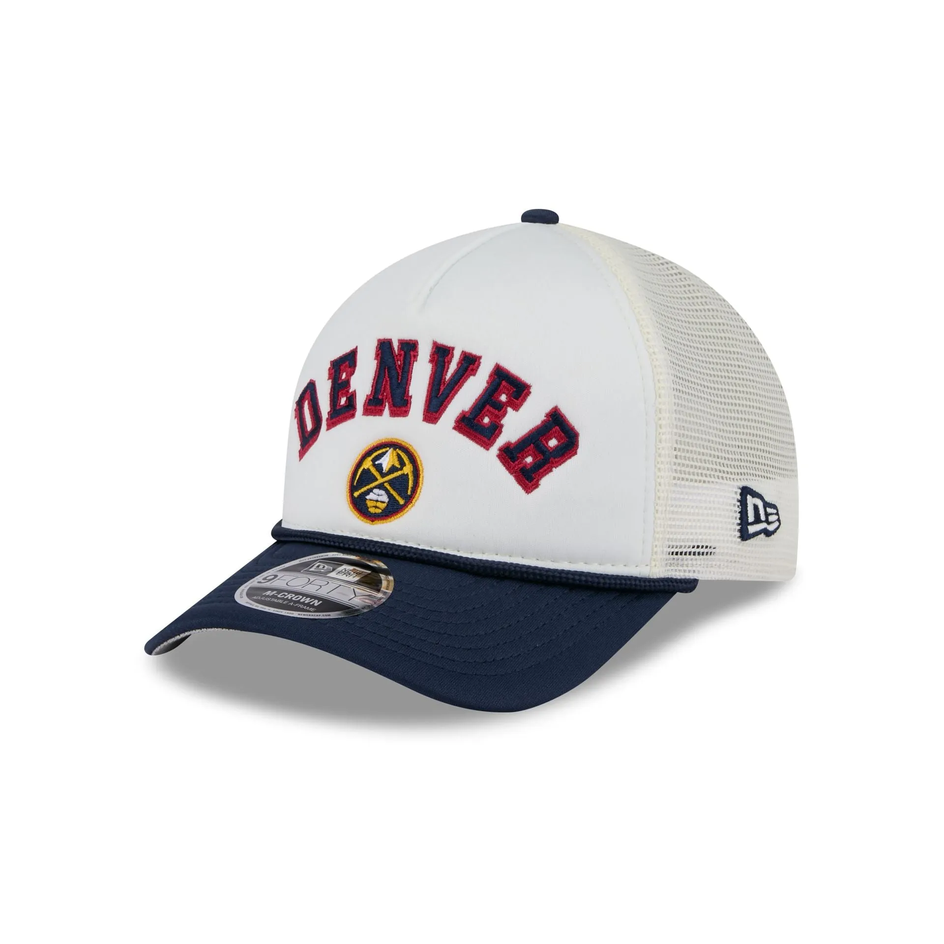 Denver Nuggets Chrome Arch 9FORTY M-Crown A-Frame Trucker Hat sold by New Era