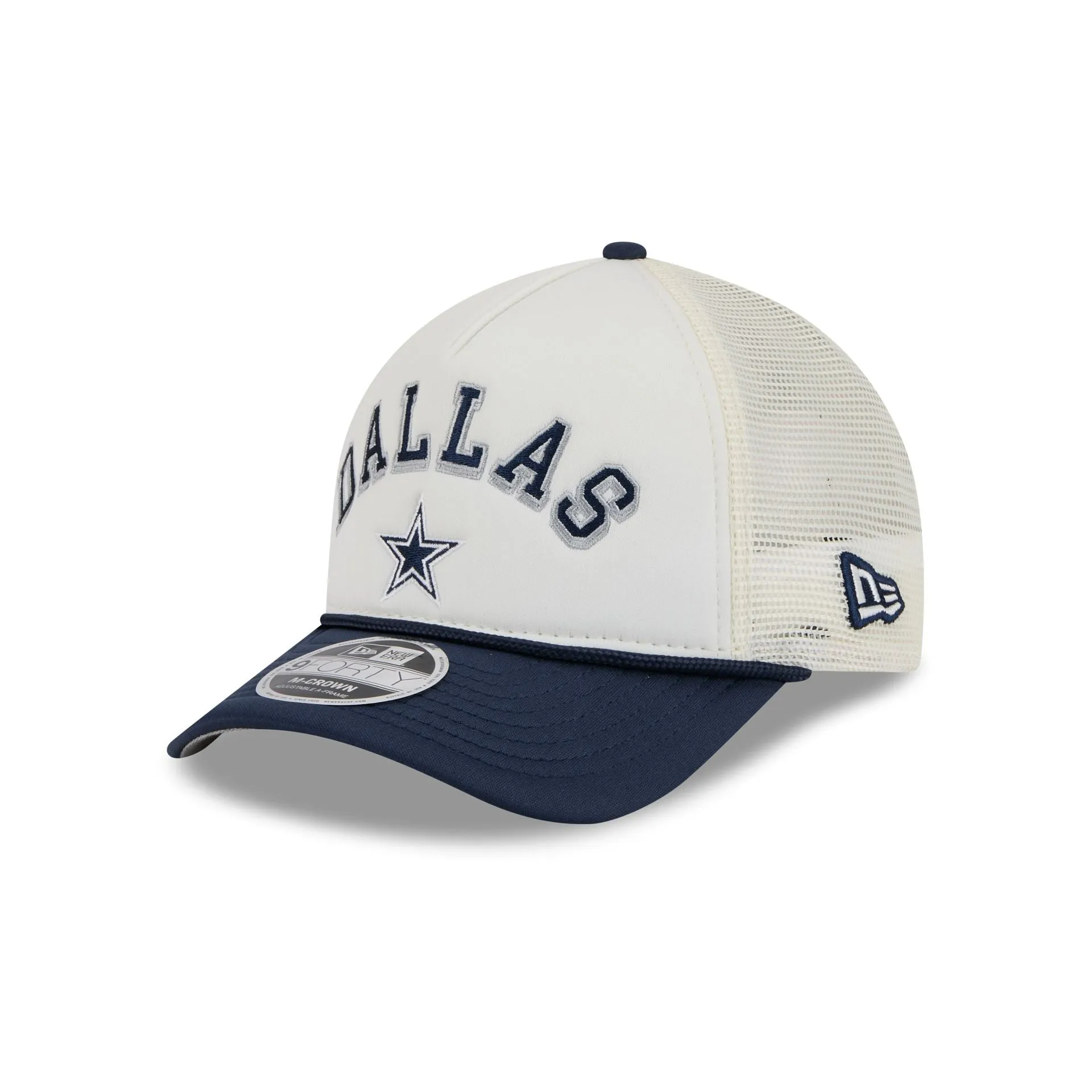 Dallas Cowboys Chrome Arch 9FORTY M-Crown A-Frame Trucker Hat sold by New Era