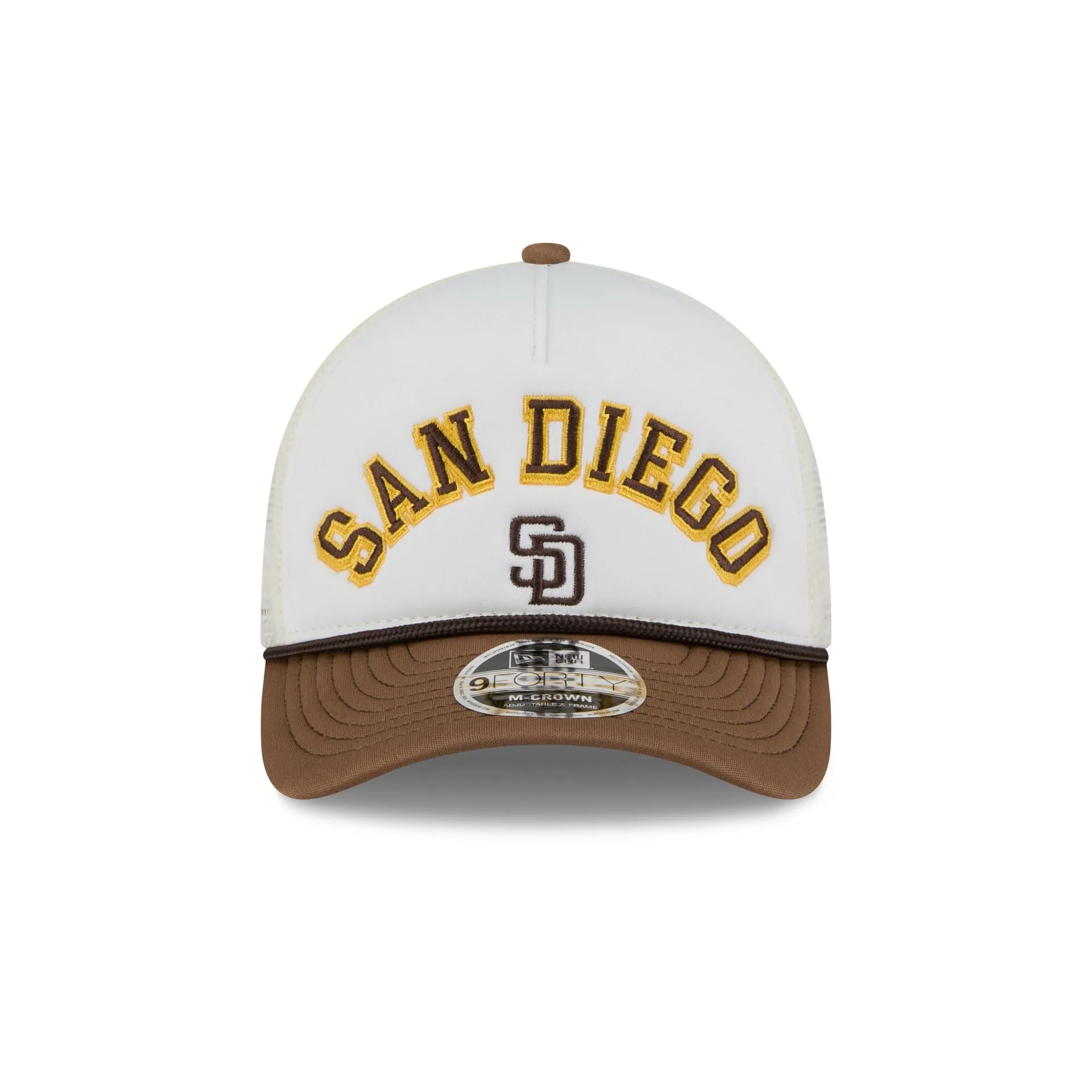 San Diego Padres Chrome Arch 9FORTY M-Crown A-Frame Trucker Hat sold by New Era product image thumbnail 2