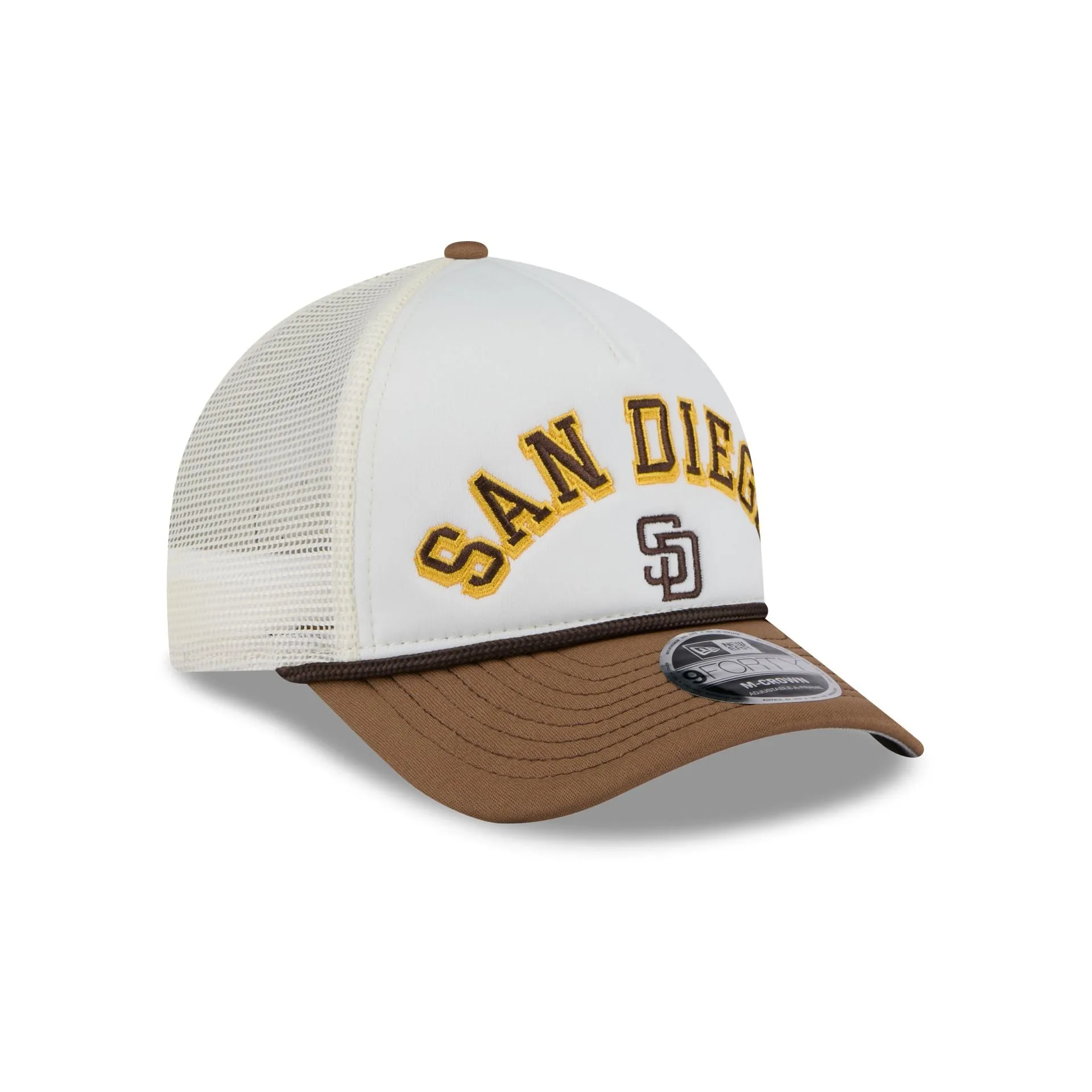 San Diego Padres Chrome Arch 9FORTY M-Crown A-Frame Trucker Hat sold by New Era product image thumbnail 3