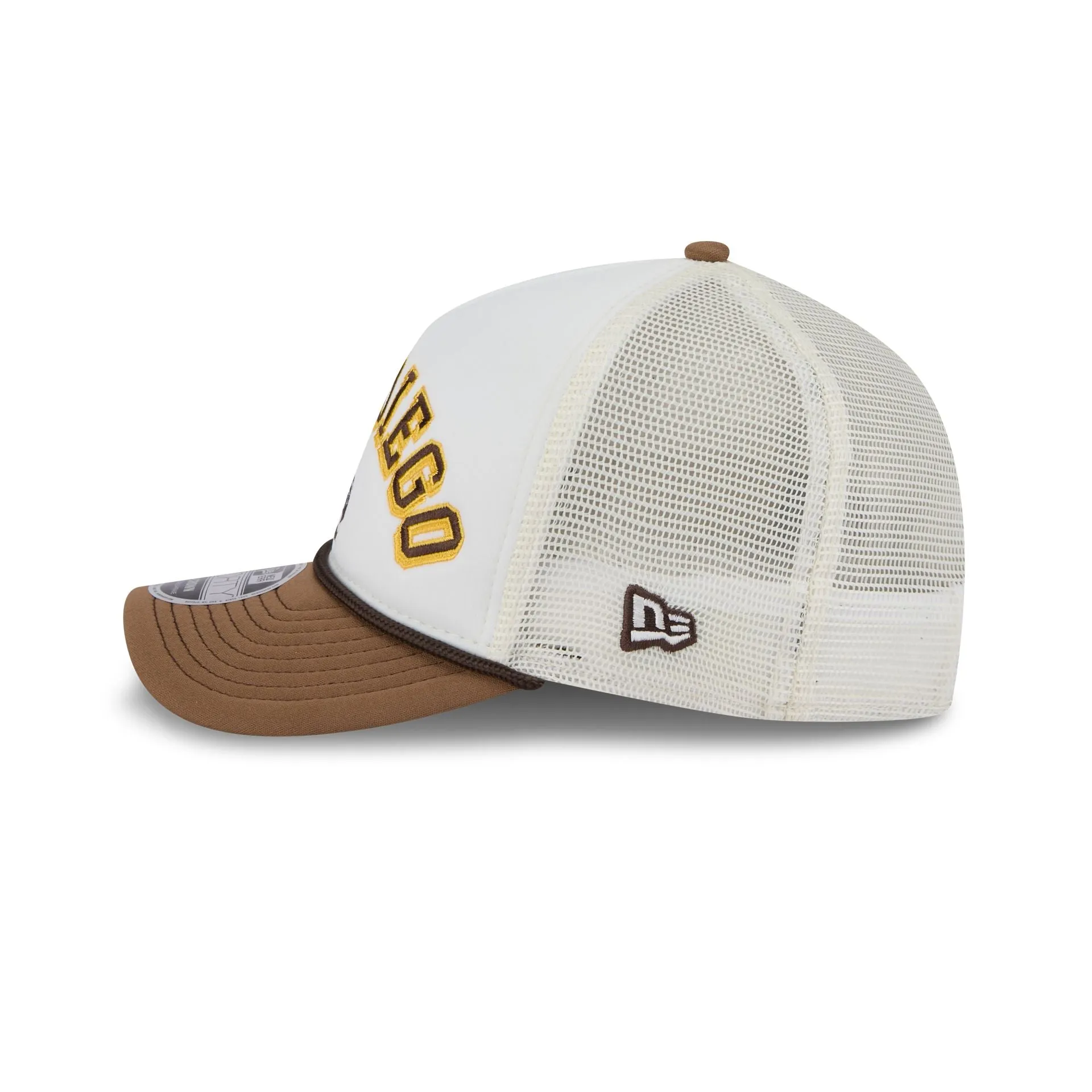 San Diego Padres Chrome Arch 9FORTY M-Crown A-Frame Trucker Hat sold by New Era product image thumbnail 4