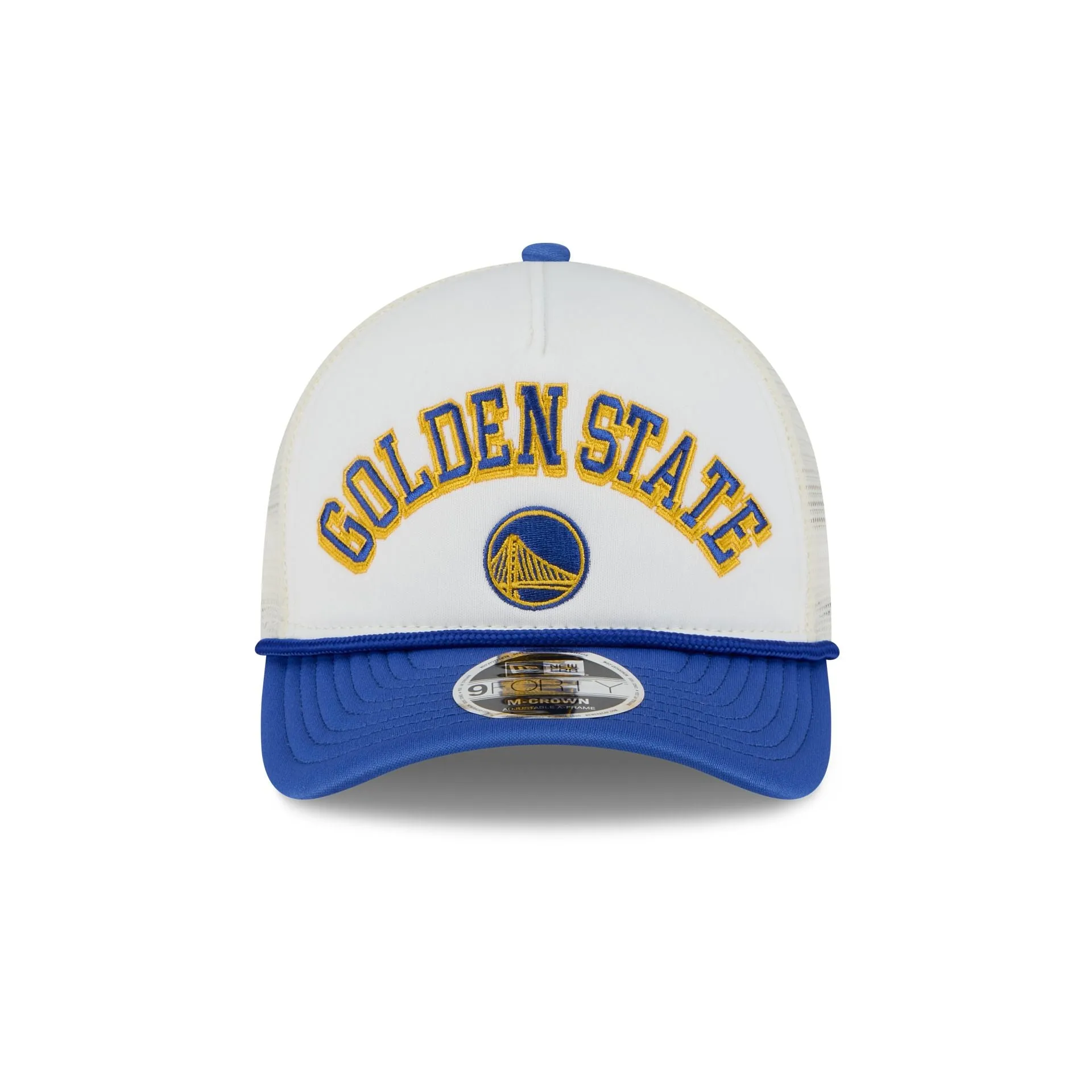 Golden State Warriors Chrome Arch 9FORTY M-Crown A-Frame Trucker Hat sold by New Era product image thumbnail 2