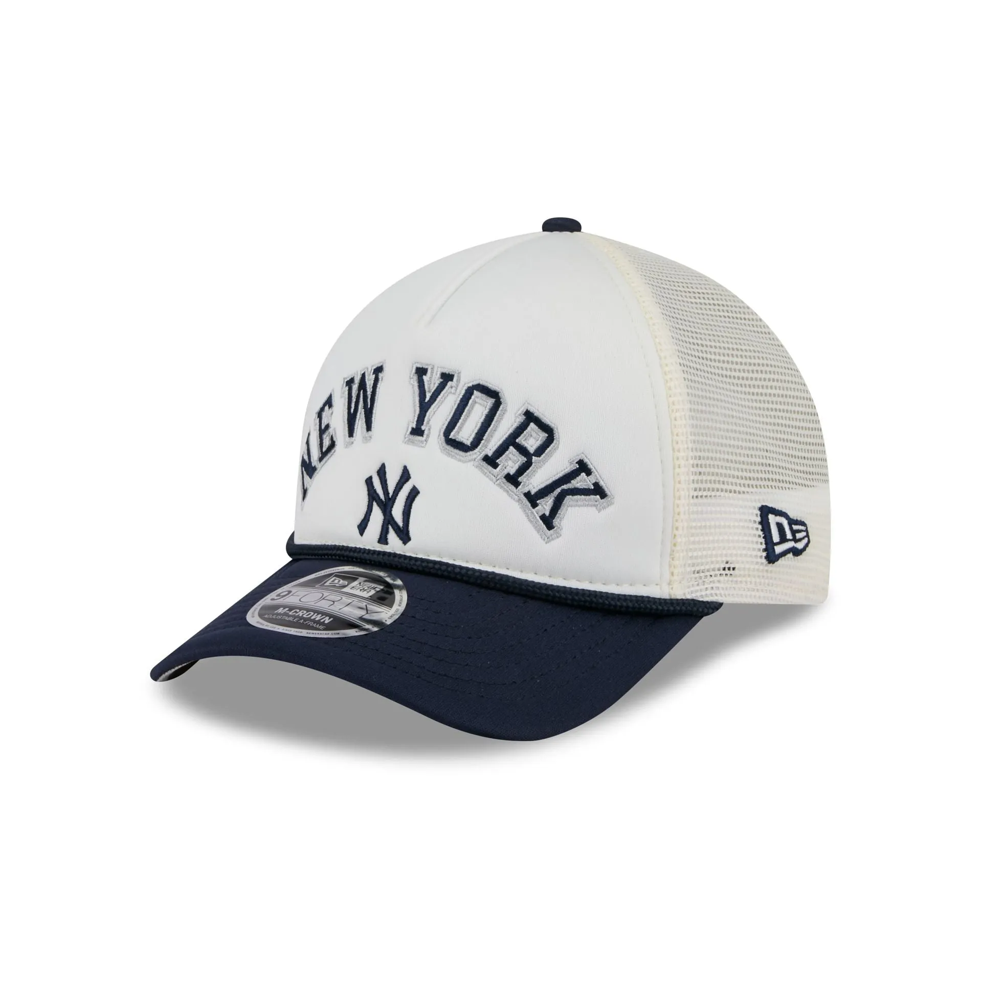 New York Yankees Chrome Arch 9FORTY M-Crown A-Frame Trucker Hat sold by New Era