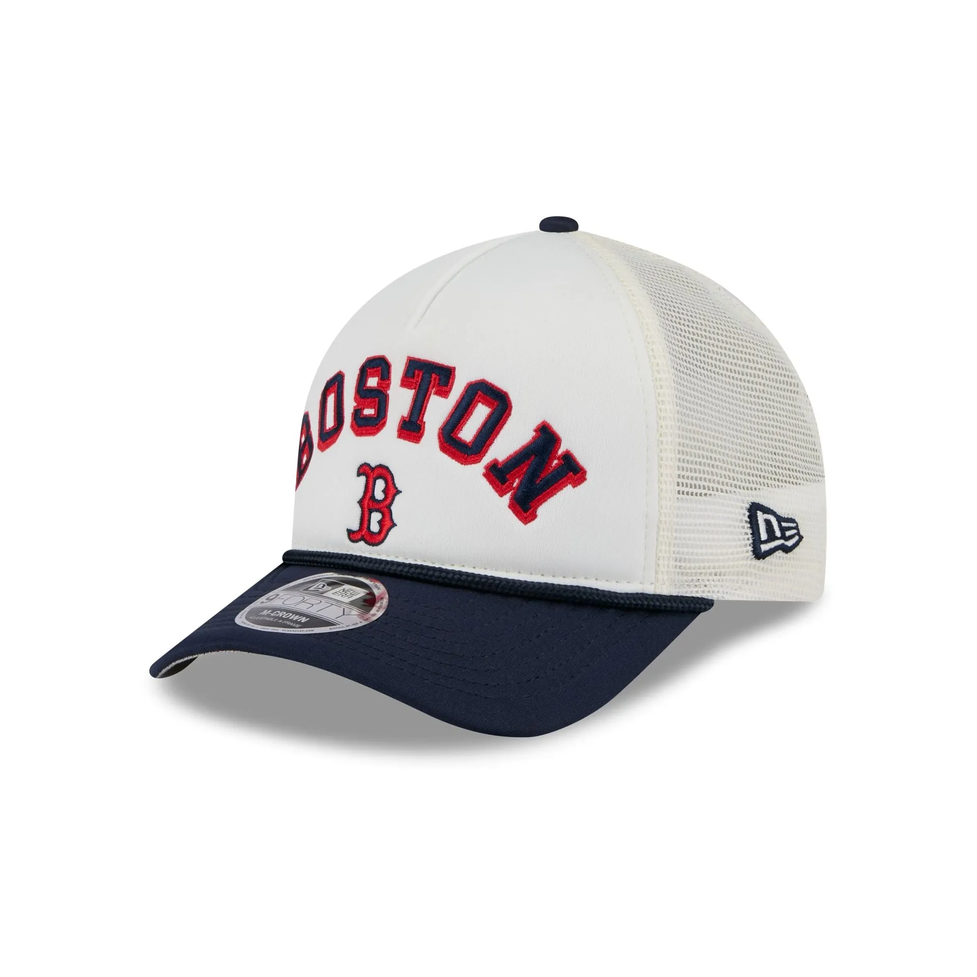 Boston Red Sox Chrome Arch 9FORTY M-Crown A-Frame Trucker Hat sold by New Era