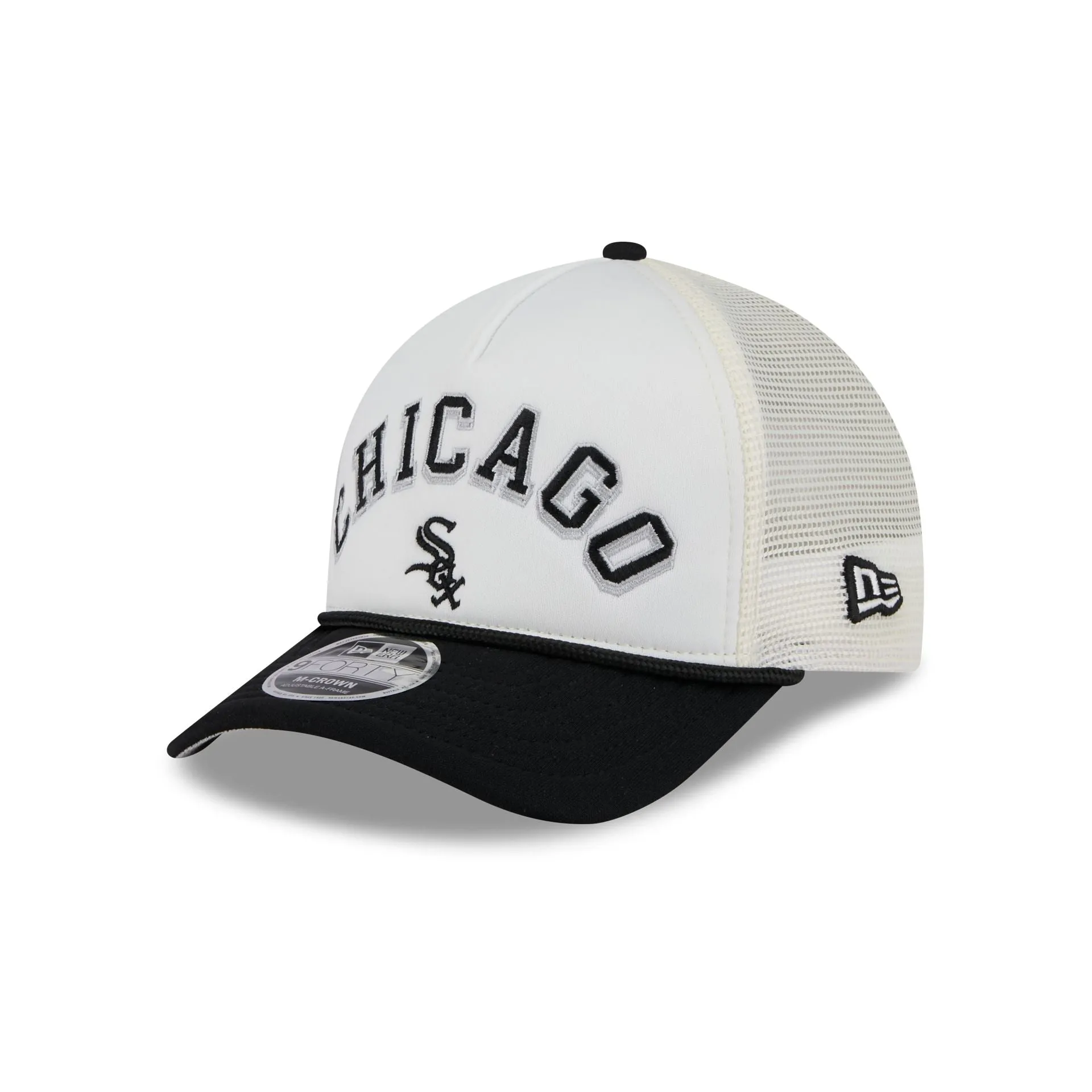 Chicago White Sox Chrome Arch 9FORTY M-Crown A-Frame Trucker Hat sold by New Era