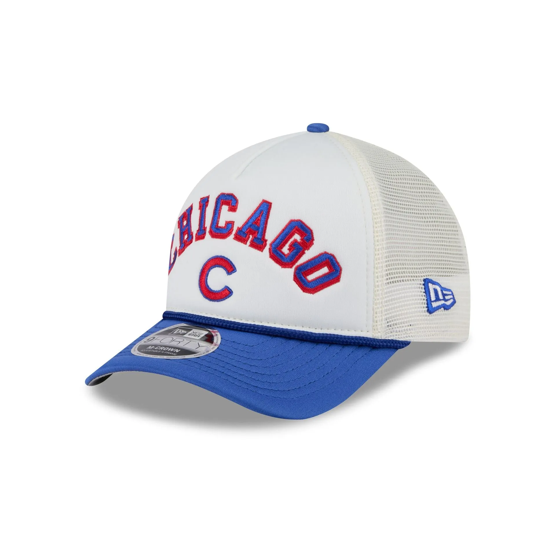 Chicago Cubs Chrome Arch 9FORTY M-Crown A-Frame Trucker Hat sold by New Era