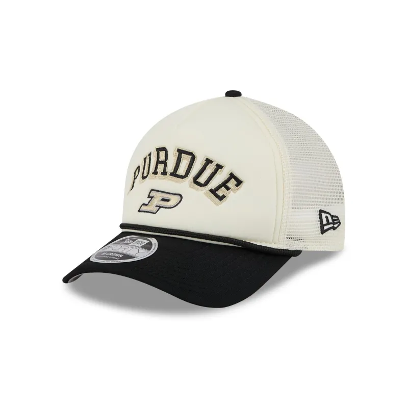 Purdue Boilermakers Chrome Arch 9FORTY M-Crown A-Frame Trucker Hat sold by New Era