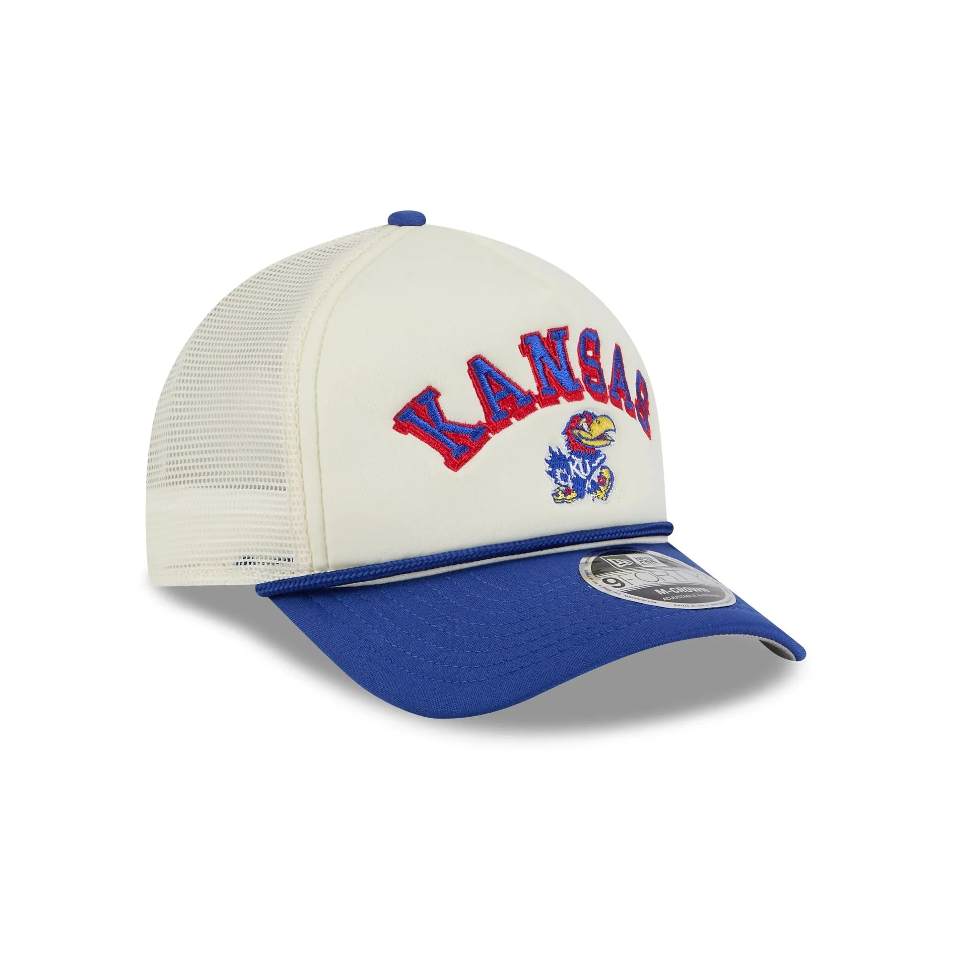 Kansas Jayhawks Chrome Arch 9FORTY M-Crown A-Frame Trucker Hat sold by New Era product image thumbnail 3