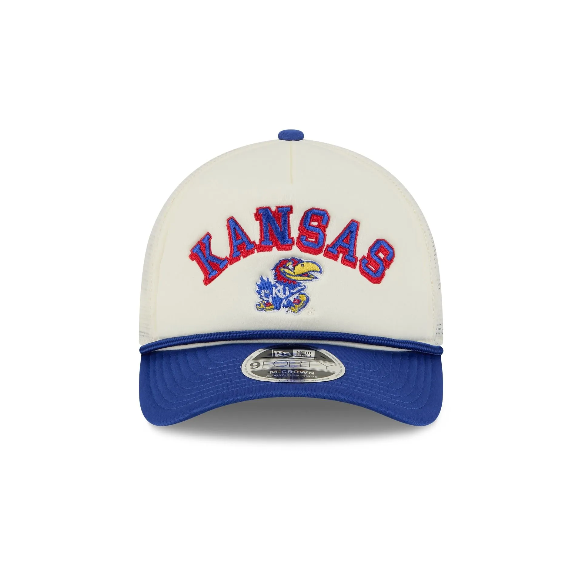 Kansas Jayhawks Chrome Arch 9FORTY M-Crown A-Frame Trucker Hat sold by New Era product image thumbnail 2
