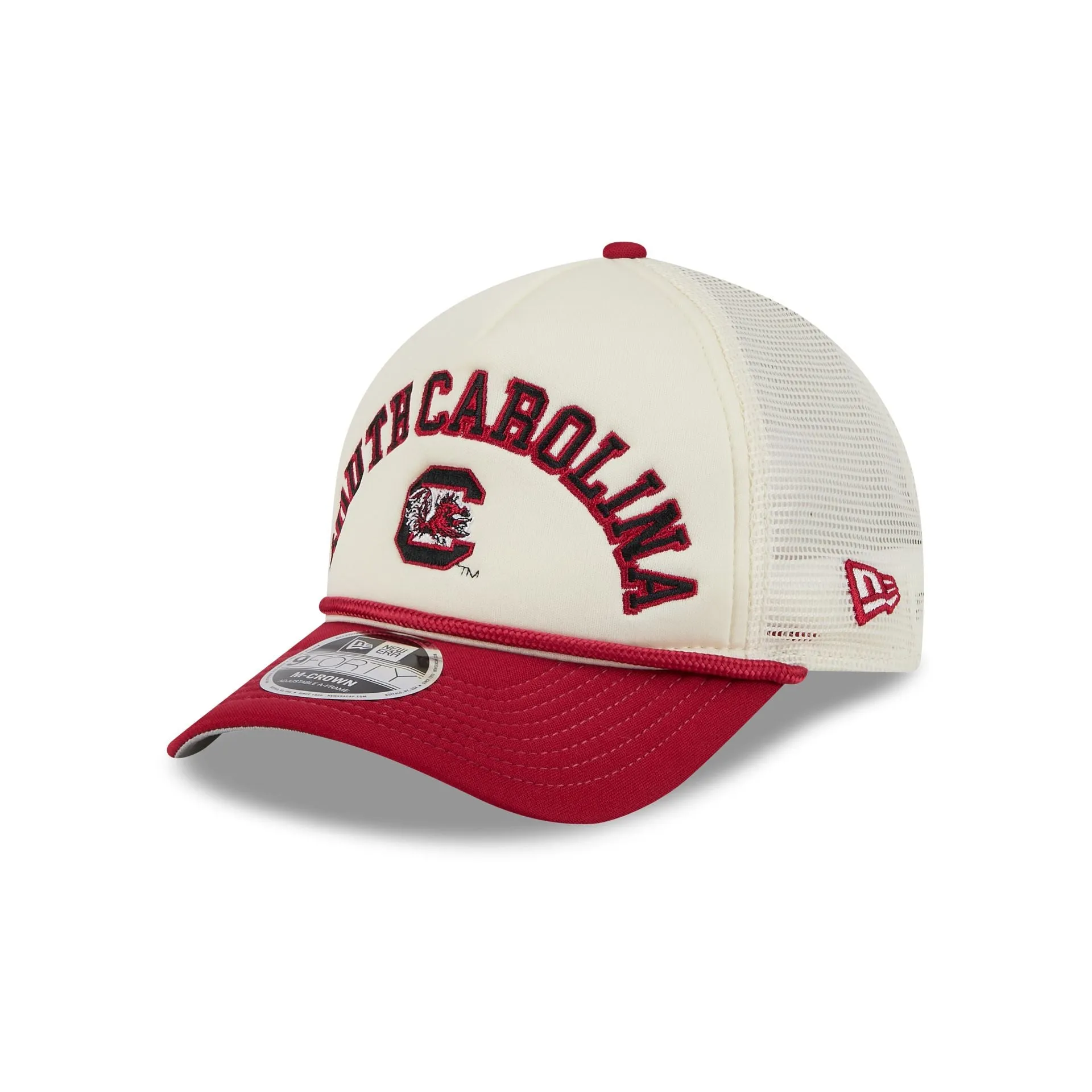 South Carolina Gamecocks Chrome Arch 9FORTY M-Crown A-Frame Trucker Hat sold by New Era