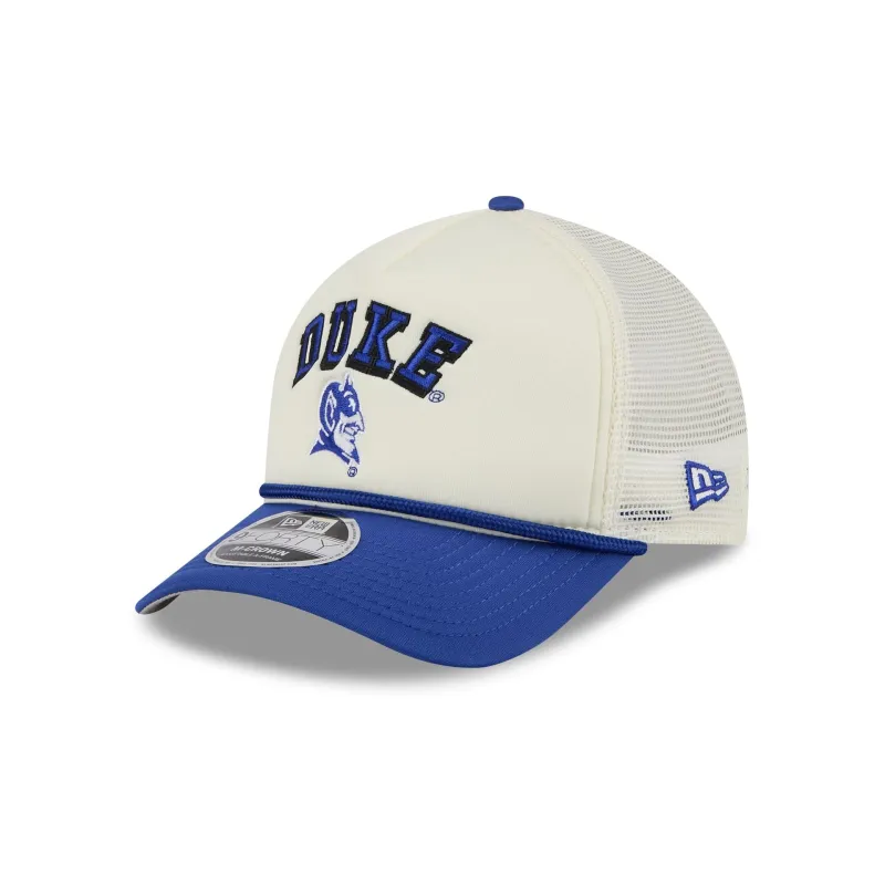 Duke Blue Devils Chrome Arch 9FORTY M-Crown A-Frame Trucker Hat sold by New Era