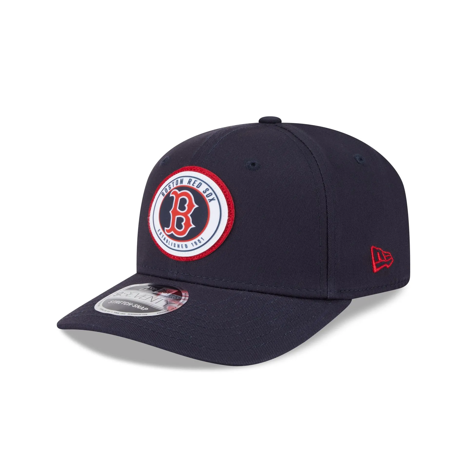 Boston Red Sox Circle Patch 9SEVENTY Stretch-Snap Hat sold by New Era