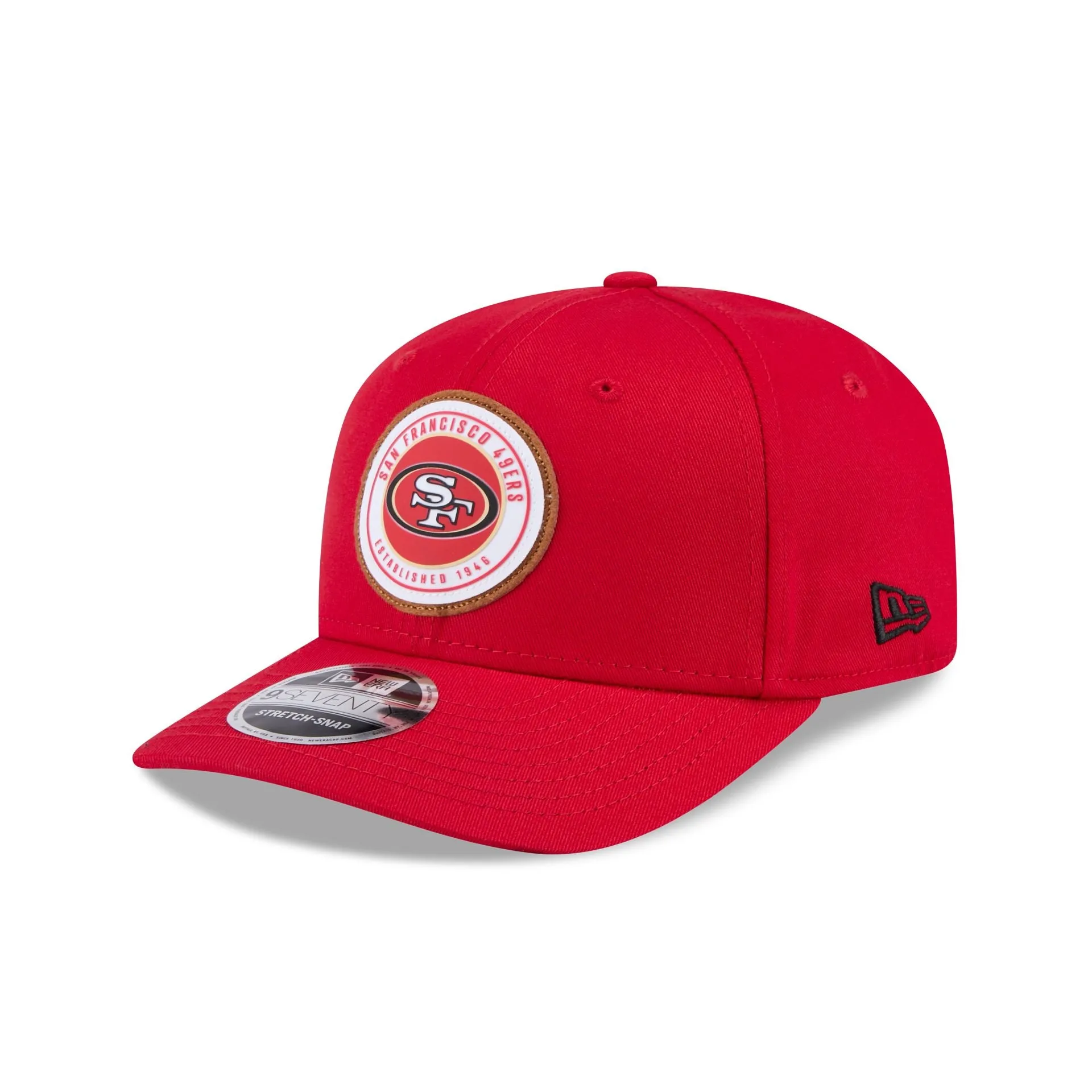 San Francisco 49ers Circle Patch 9SEVENTY Stretch-Snap Hat sold by New Era
