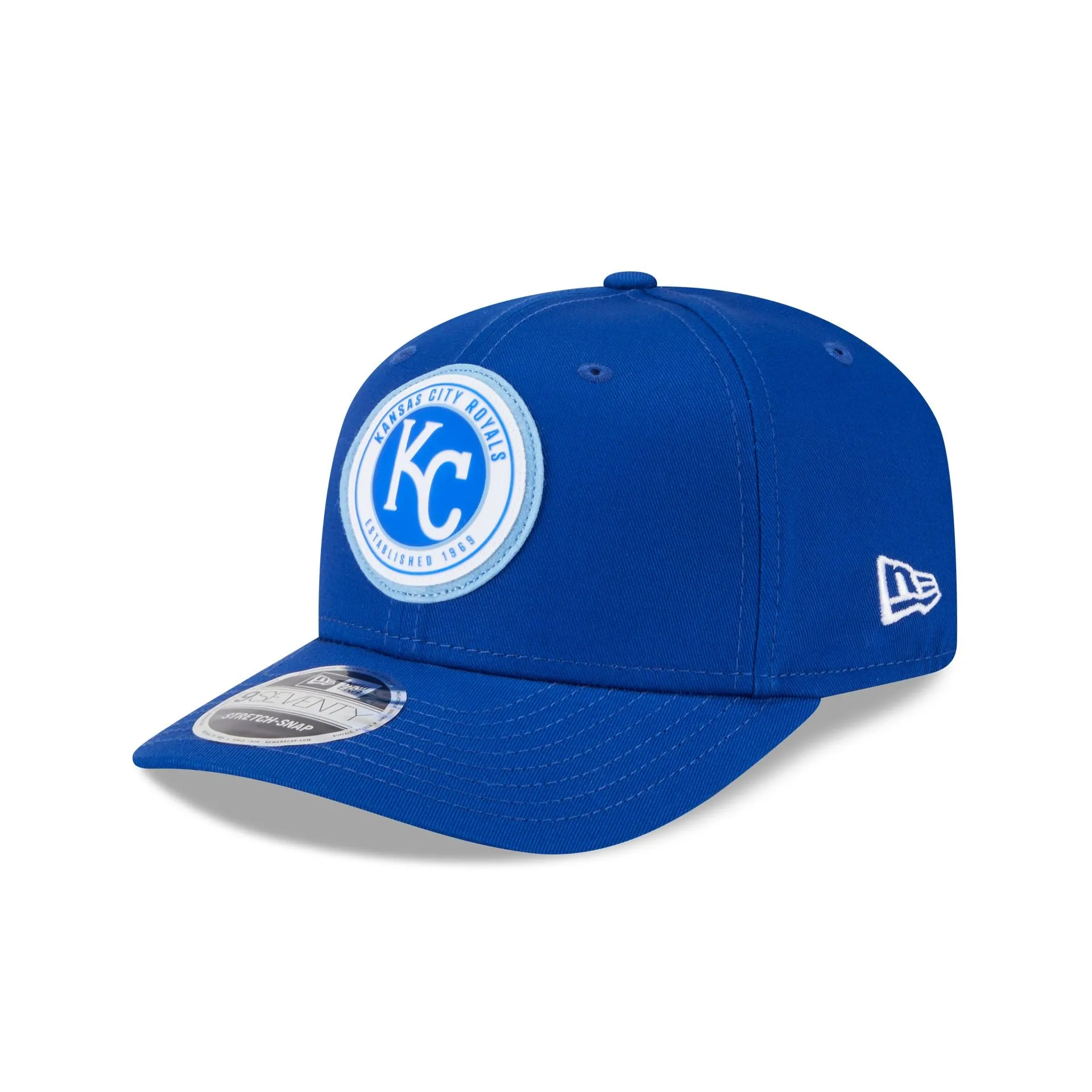 Kansas City Royals Circle Patch 9SEVENTY Stretch-Snap Hat sold by New Era