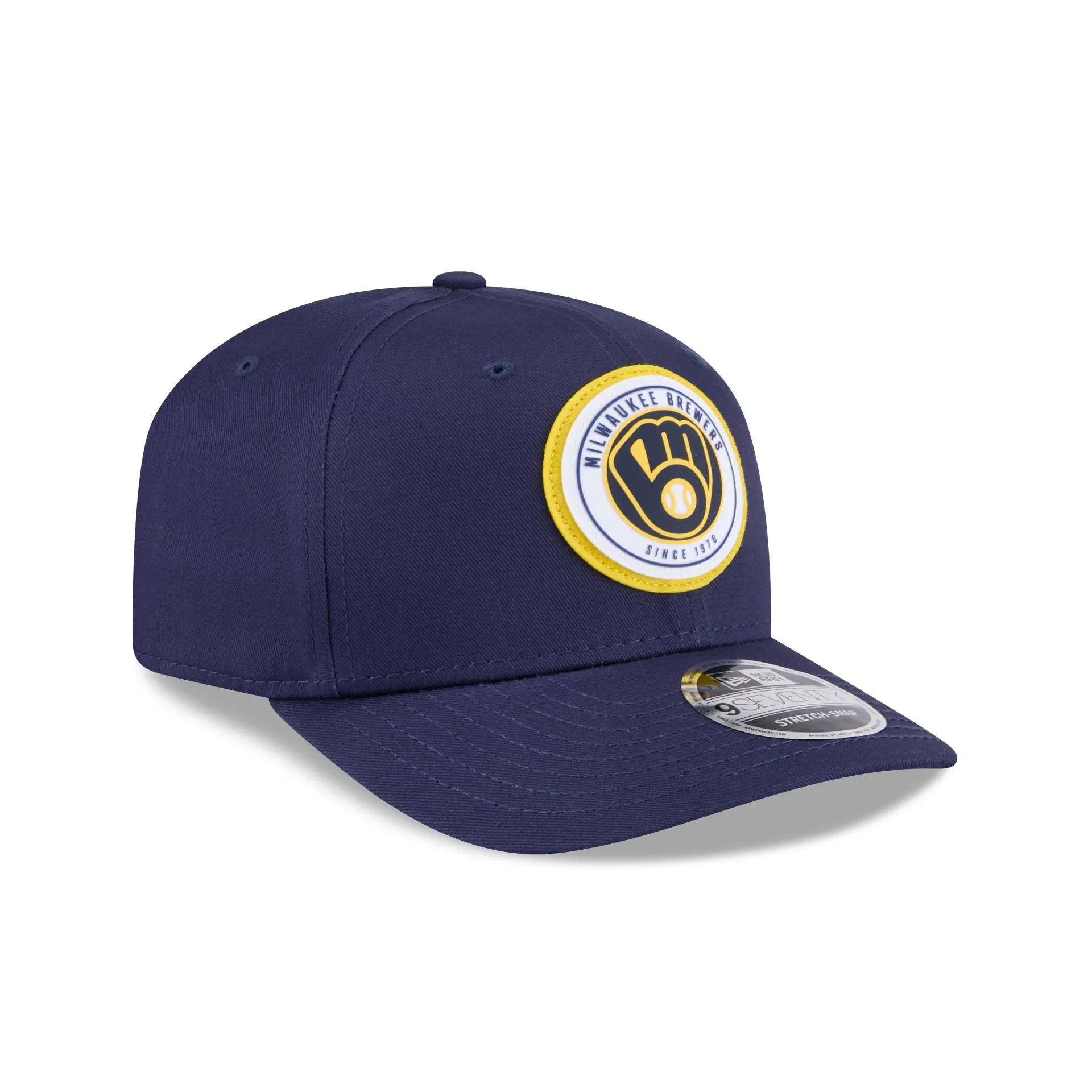 Milwaukee Brewers Circle Patch 9SEVENTY Stretch-Snap Hat sold by New Era product image thumbnail 3