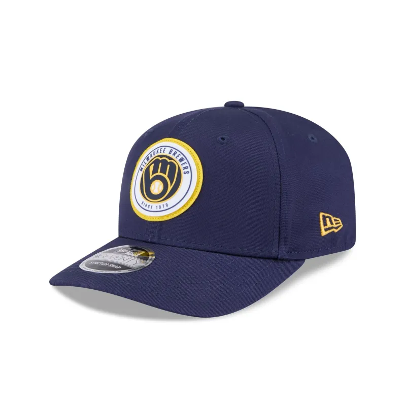 Milwaukee Brewers Circle Patch 9SEVENTY Stretch-Snap Hat sold by New Era