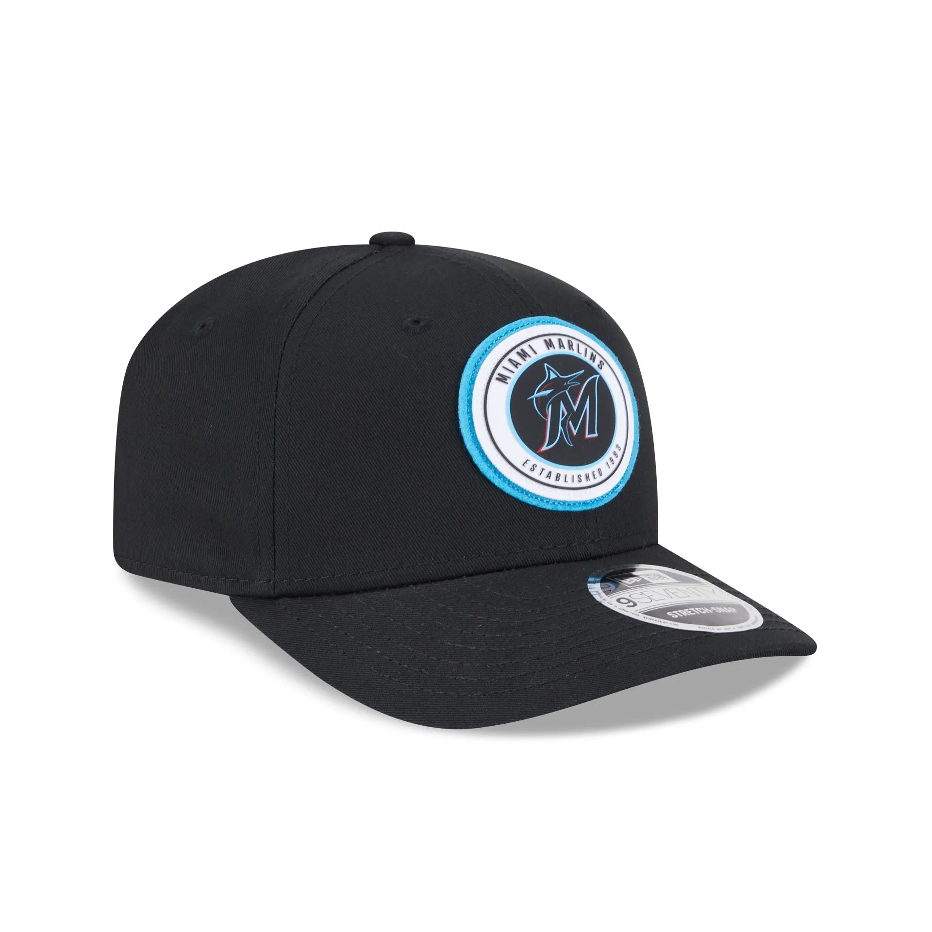 Miami Marlins Circle Patch 9SEVENTY Stretch-Snap Hat sold by New Era product image thumbnail 3
