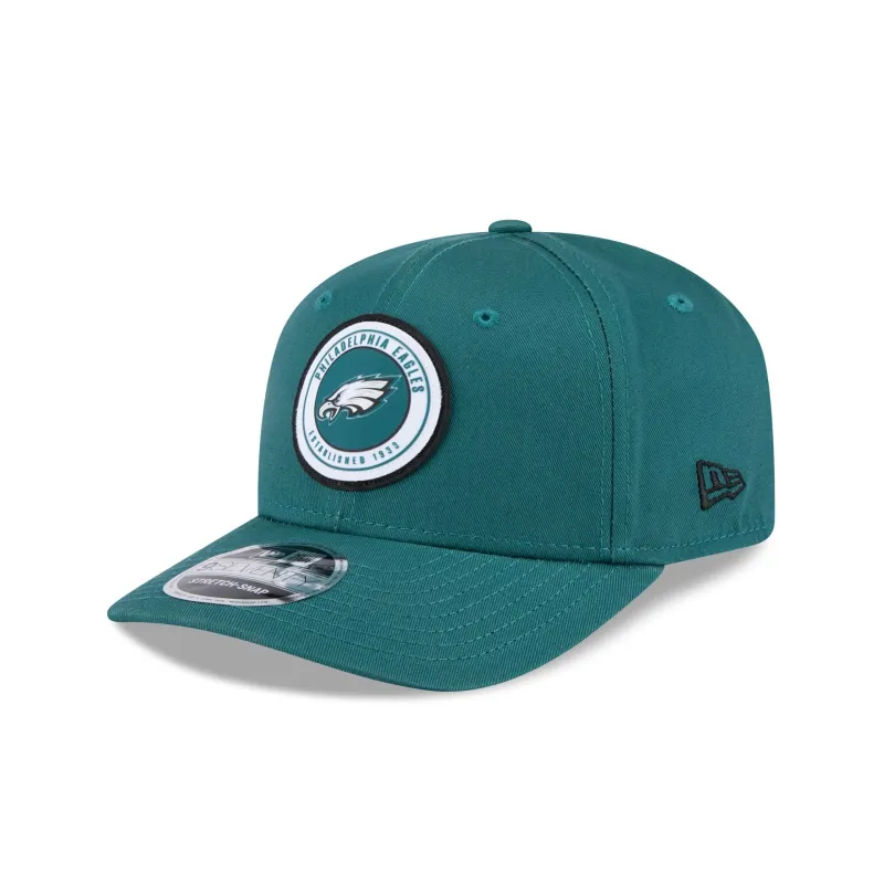 Philadelphia Eagles Circle Patch 9SEVENTY Stretch-Snap Hat sold by New Era