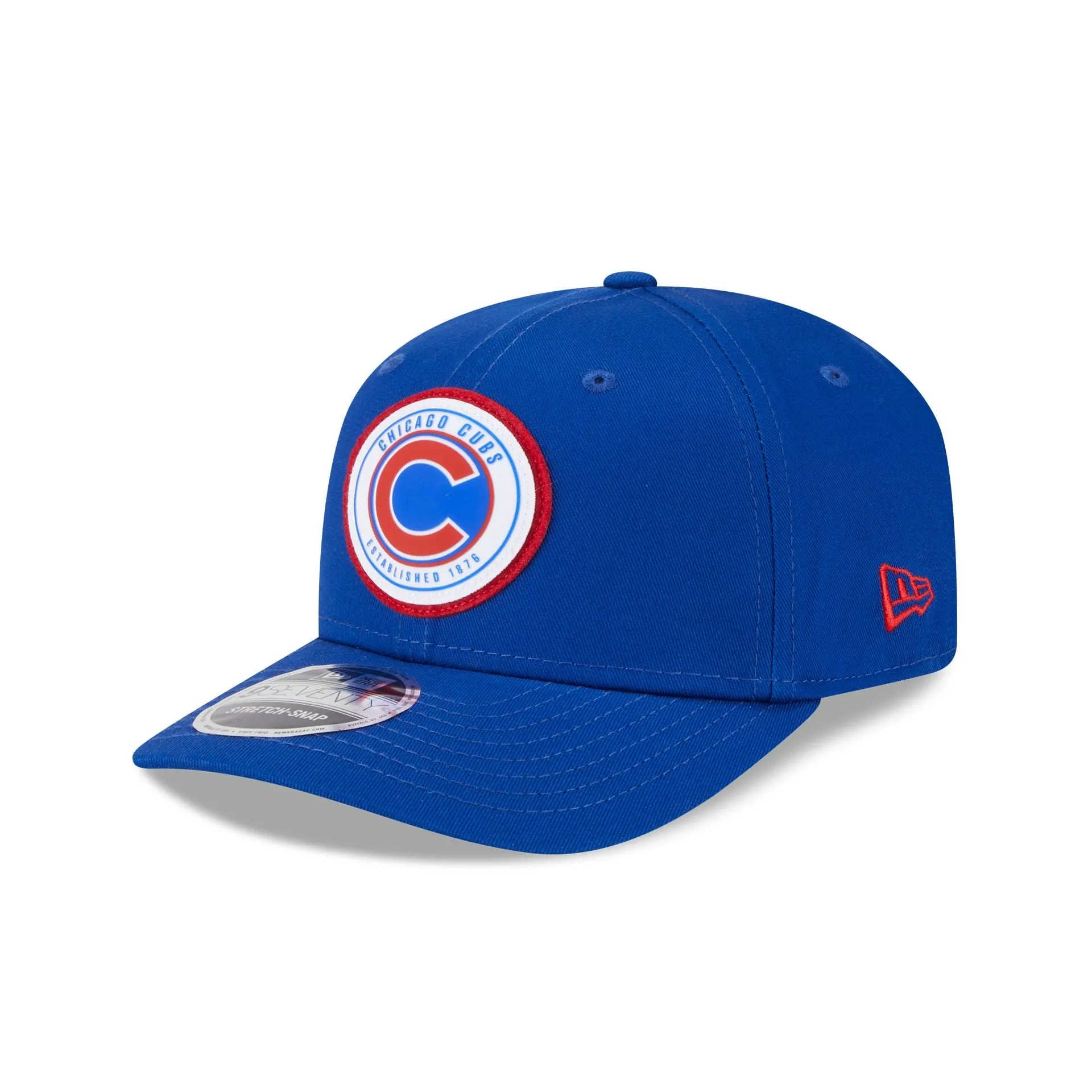 Chicago Cubs Circle Patch 9SEVENTY Stretch-Snap Hat sold by New Era