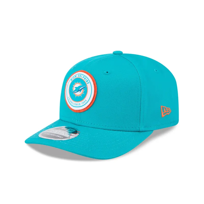 Miami Dolphins Circle Patch 9SEVENTY Stretch-Snap Hat sold by New Era