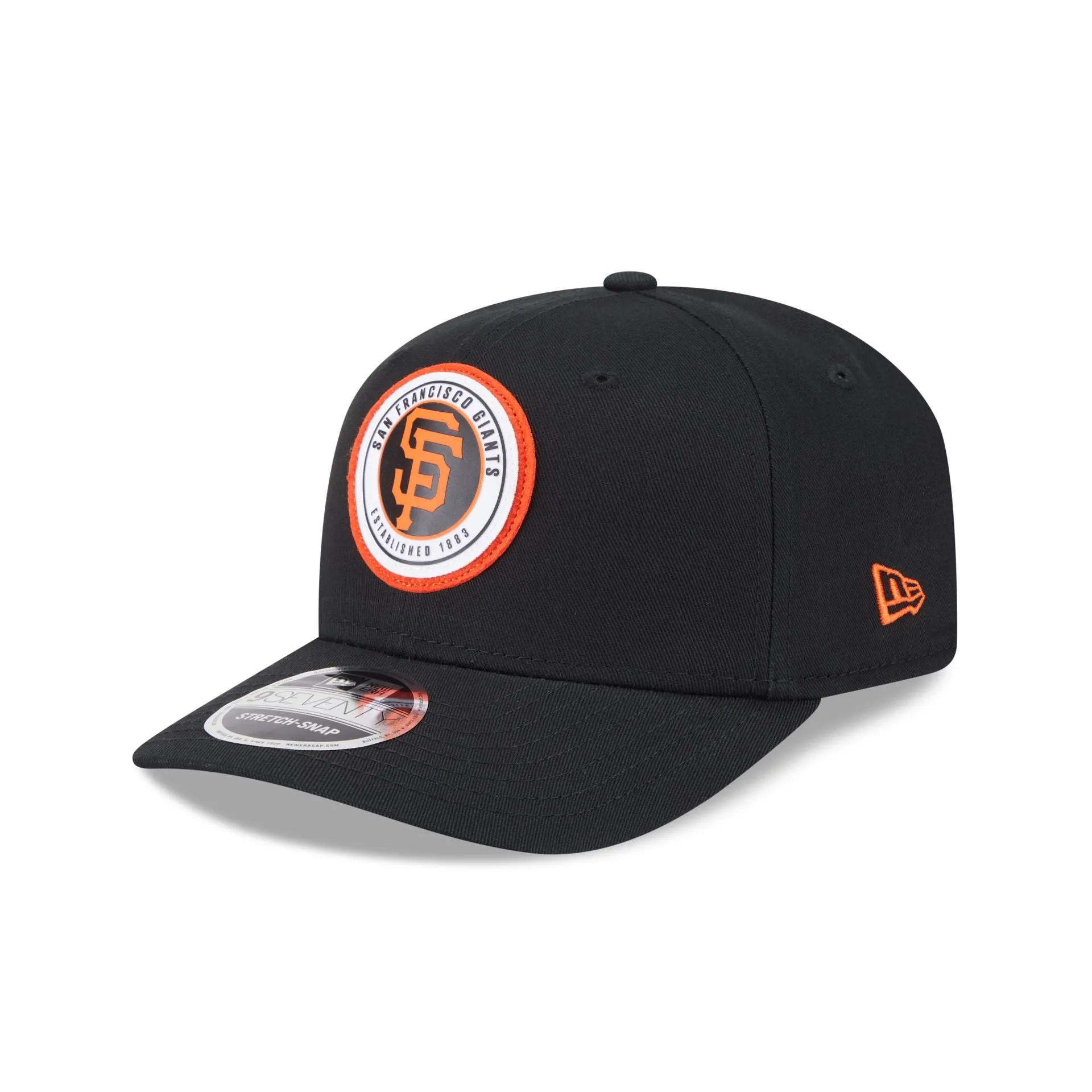San Francisco Giants Circle Patch 9SEVENTY Stretch-Snap Hat sold by New Era