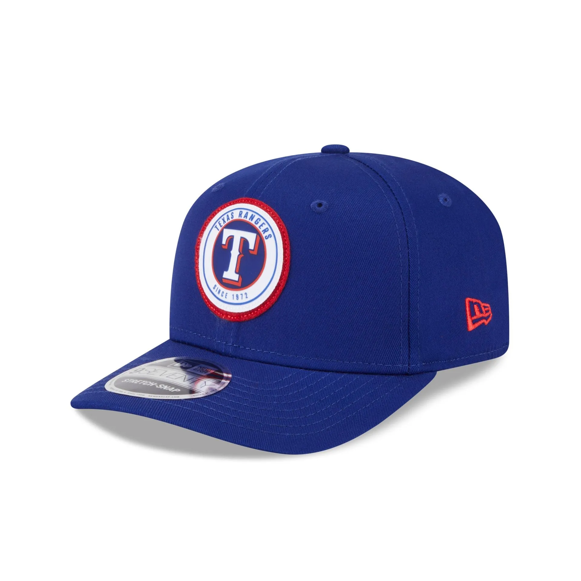 Texas Rangers Circle Patch 9SEVENTY Stretch-Snap Hat sold by New Era