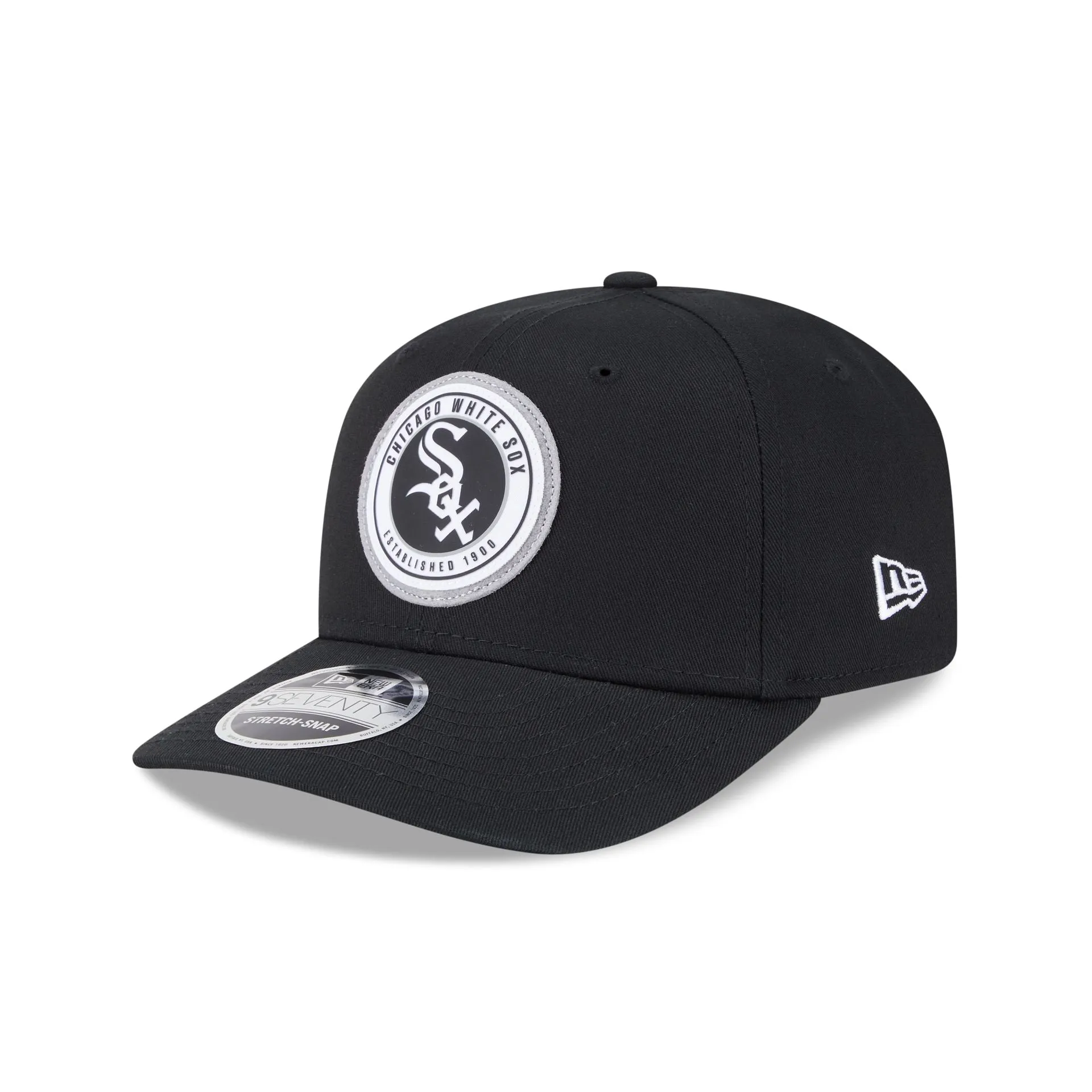 Chicago White Sox Circle Patch 9SEVENTY Stretch-Snap Hat sold by New Era